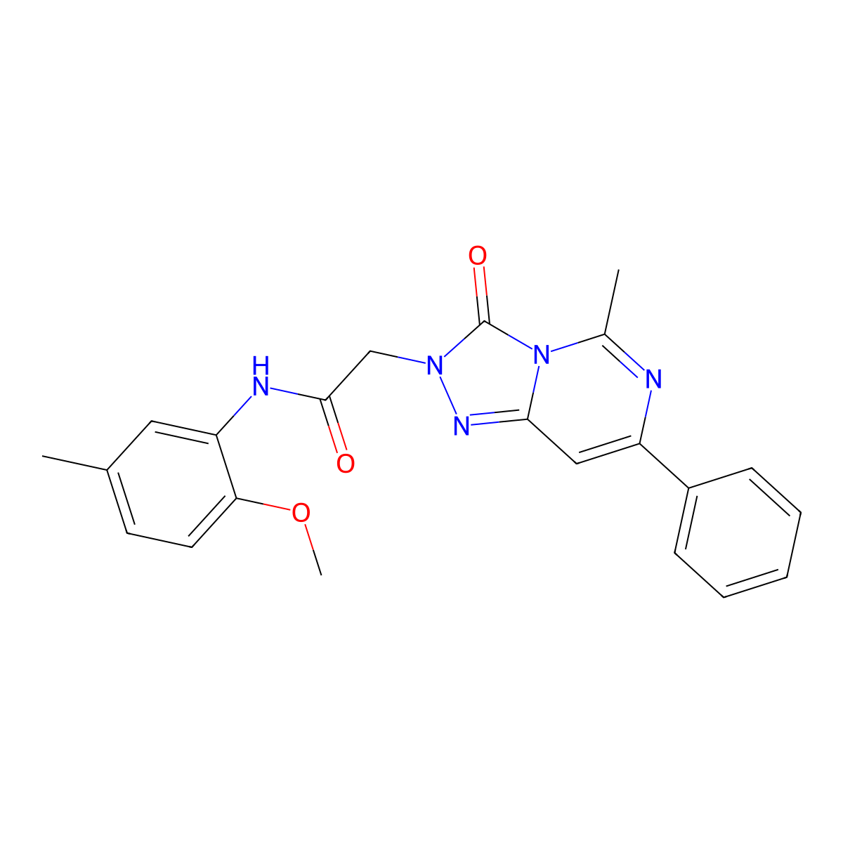 N-(2-methoxy-5-methylphenyl)-2-{5-methyl-3-oxo-7-phenyl-2H,3H-[1,2,4]triazolo[4,3-c]pyrimidin-2-yl}acetamide molecular structure, CAS 1251557-60-4