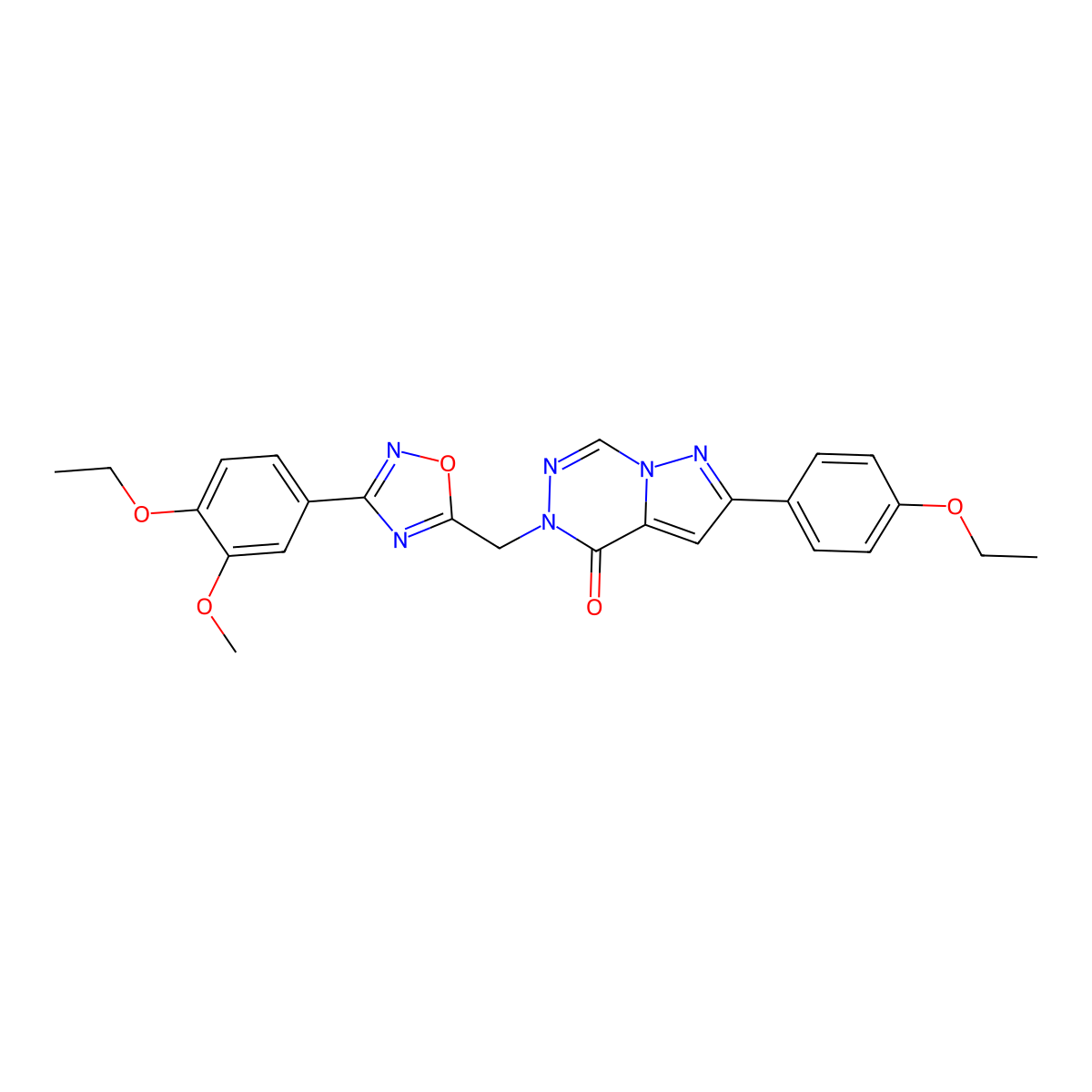 5-{[3-(4-ethoxy-3-methoxyphenyl)-1,2,4-oxadiazol-5-yl]methyl}-2-(4-ethoxyphenyl)-4H,5H-pyrazolo[1,5-d][1,2,4]triazin-4-one molecular structure, CAS 1251558-05-0