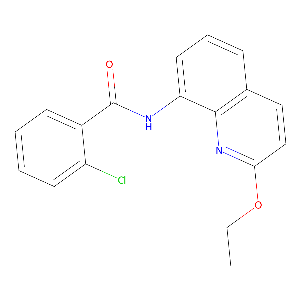 2-chloro-N-(2-ethoxyquinolin-8-yl)benzamide molecular structure, CAS 1251559-40-6