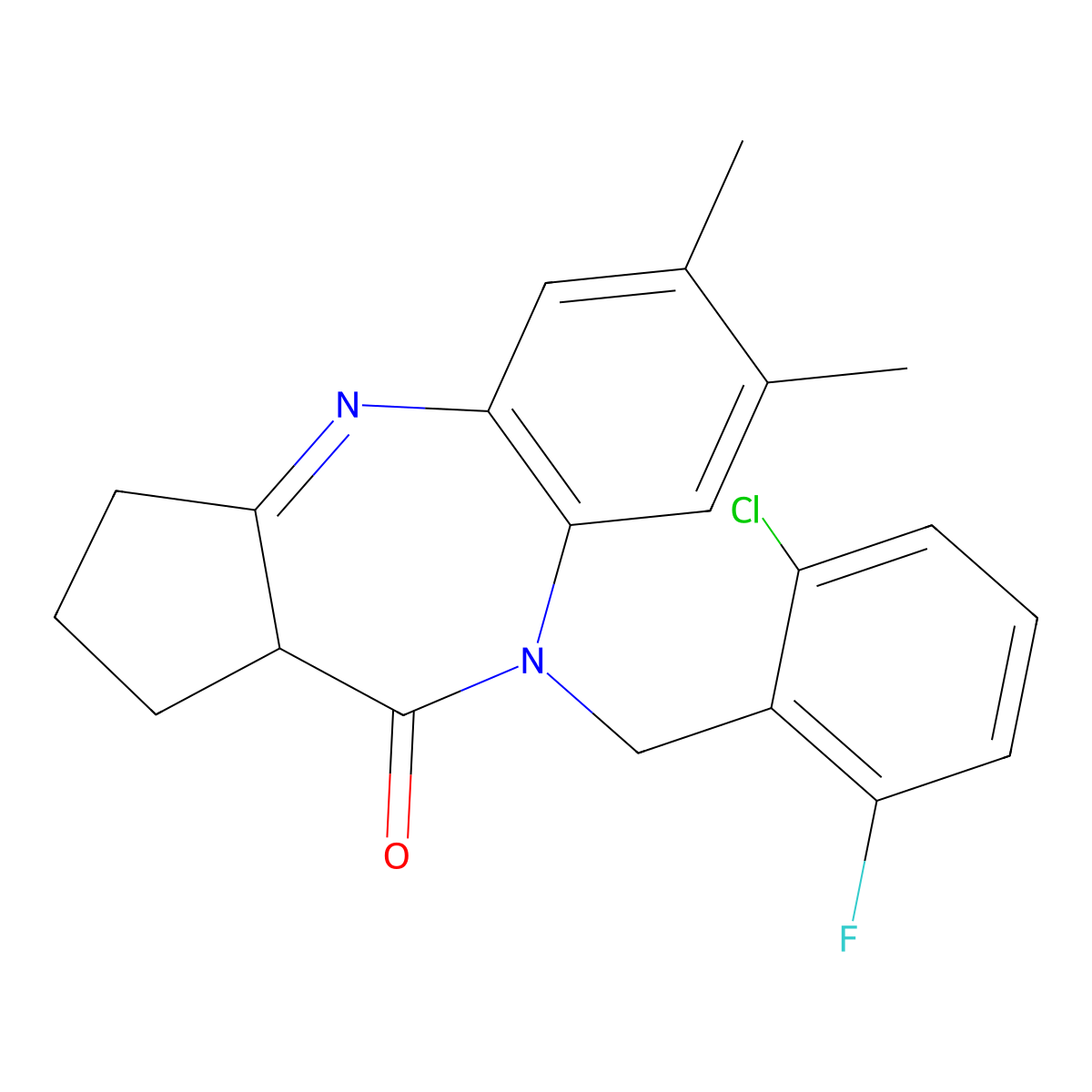 9-[(2-Chloro-6-fluorophenyl)methyl]-12,13-dimethyl-2,9-diazatricyclo[8.4.0.0^{3,7}]tetradeca-1(10),2,11,13-tetraen-8-one molecular structure, CAS 1251559-48-4