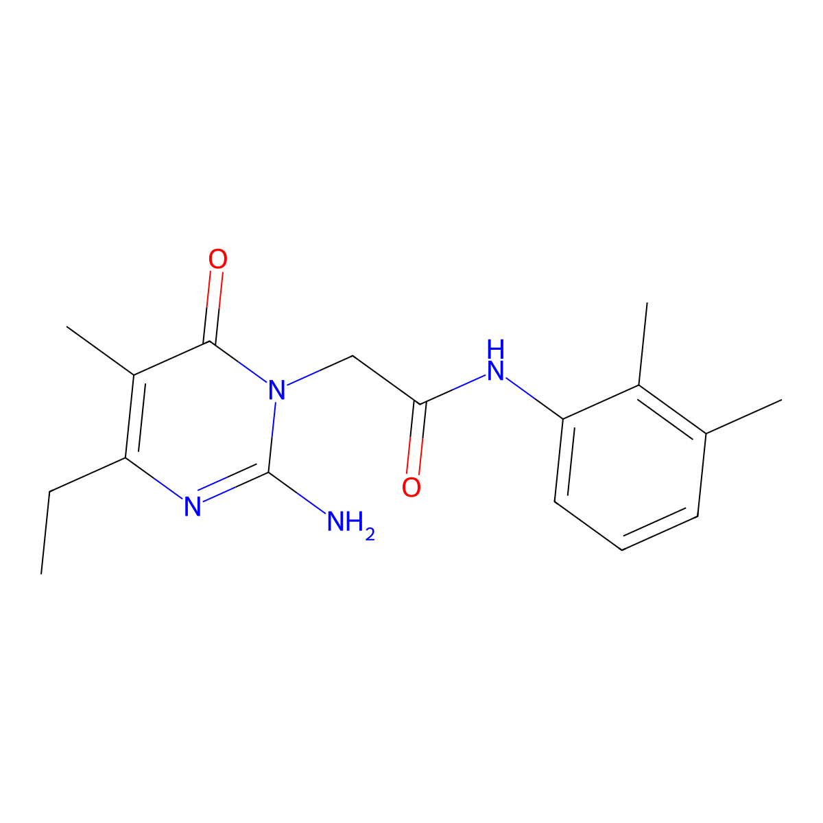 2-(2-amino-4-ethyl-5-methyl-6-oxopyrimidin-1(6H)-yl)-N-(2,3-dimethylphenyl)acetamide molecular structure, CAS 1251559-73-5