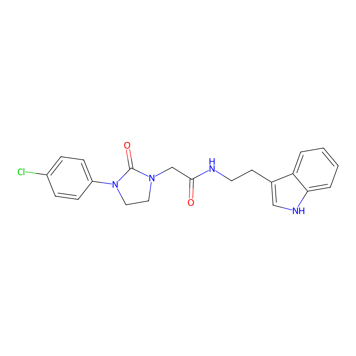 N-(2-(1H-indol-3-yl)ethyl)-2-(3-(4-chlorophenyl)-2-oxoimidazolidin-1-yl)acetamide molecular structure, CAS 1251560-48-1