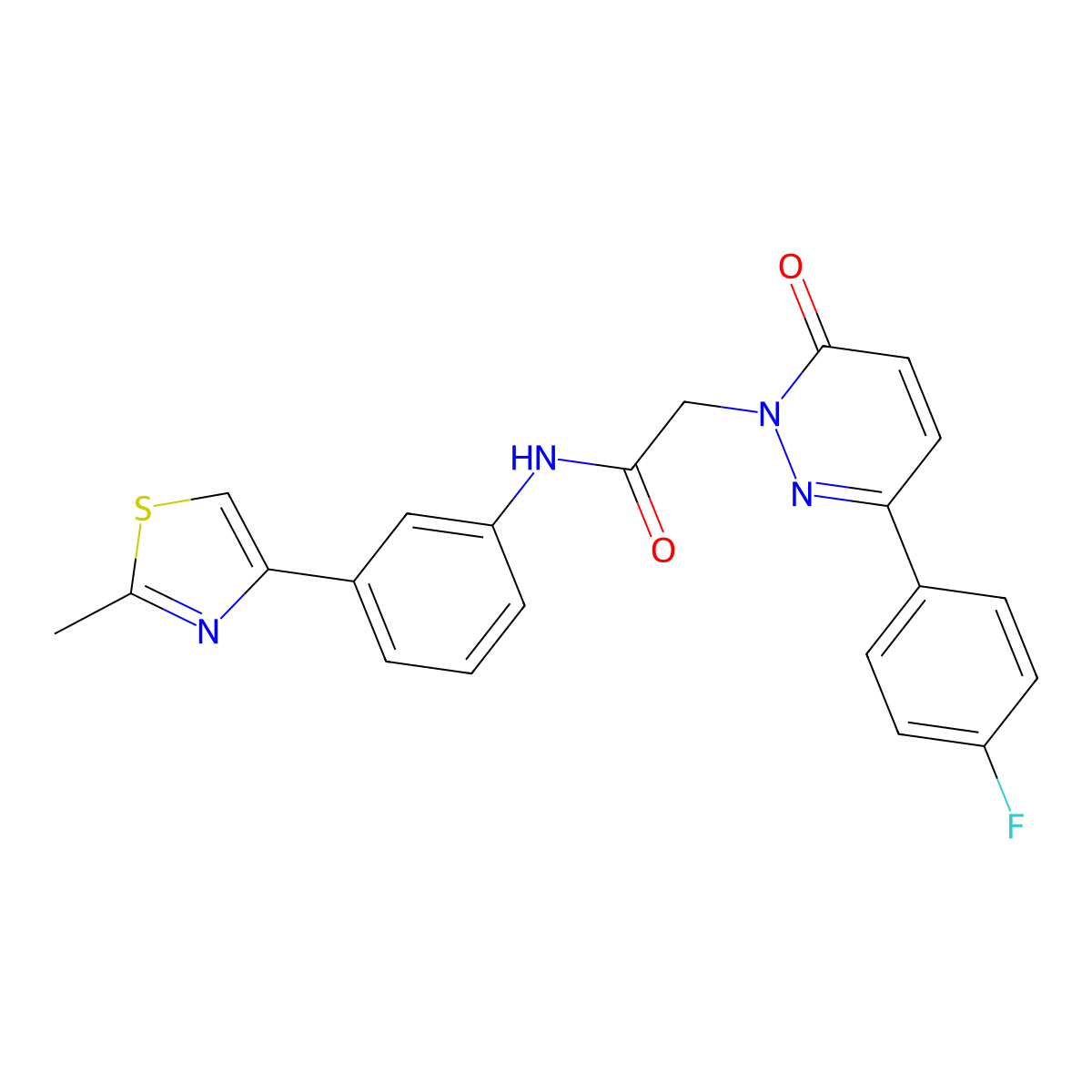 2-(3-(4-fluorophenyl)-6-oxopyridazin-1(6H)-yl)-N-(3-(2-methylthiazol-4-yl)phenyl)acetamide molecular structure, CAS 1251560-87-8