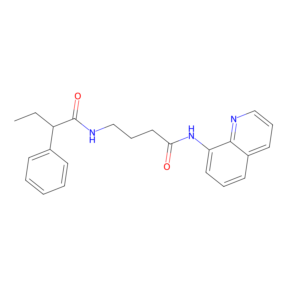 N-(4-oxo-4-(quinolin-8-ylamino)butyl)-2-phenylbutanamide molecular structure, CAS 1251561-03-1