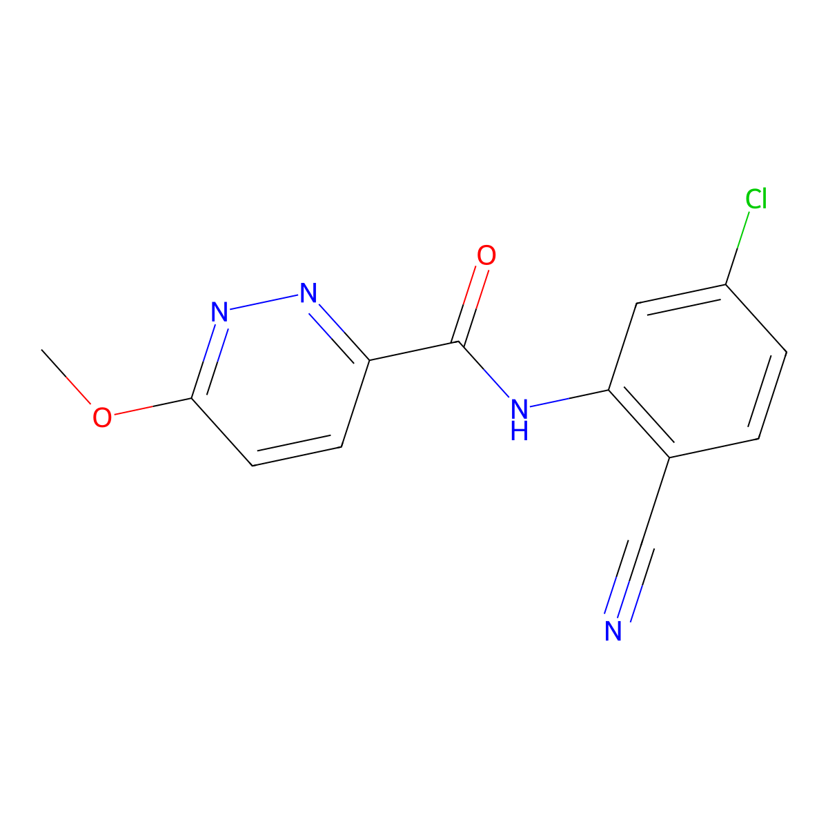 N-(5-chloro-2-cyanophenyl)-6-methoxypyridazine-3-carboxamide molecular structure, CAS 1251561-04-2