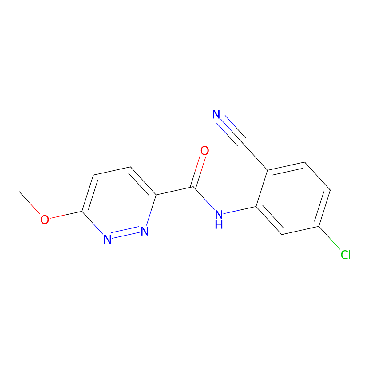 N-(5-chloro-2-cyanophenyl)-6-methoxypyridazine-3-carboxamide molecular structure, CAS 1251561-04-2
