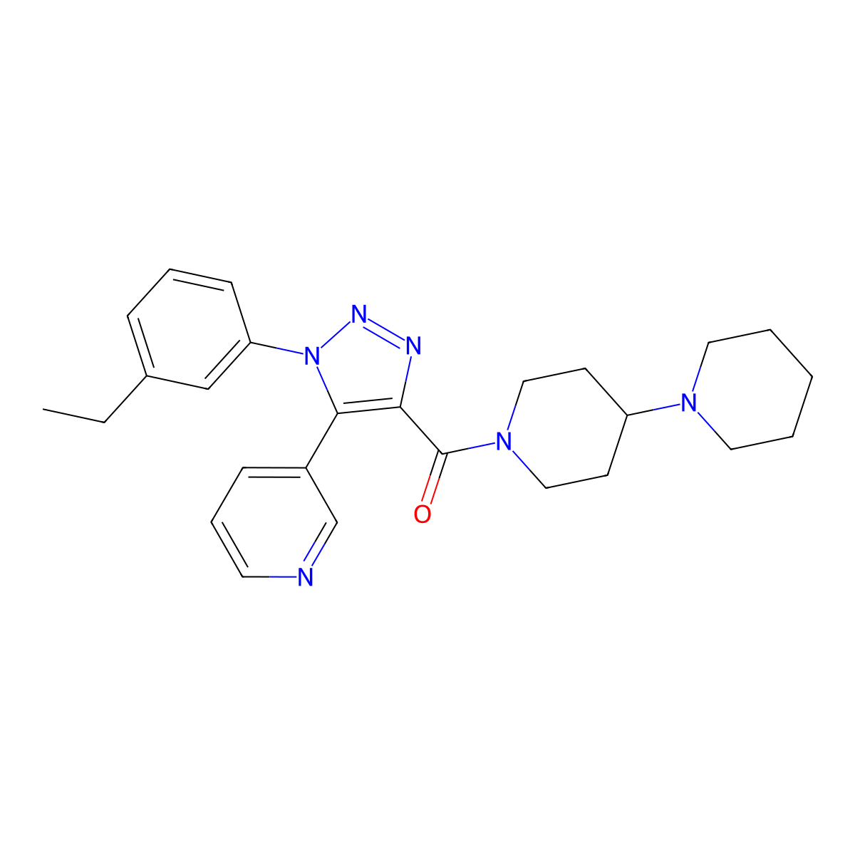 1'-[1-(3-Ethylphenyl)-5-(pyridin-3-YL)-1H-1,2,3-triazole-4-carbonyl]-1,4'-bipiperidine molecular structure, CAS 1251561-39-3