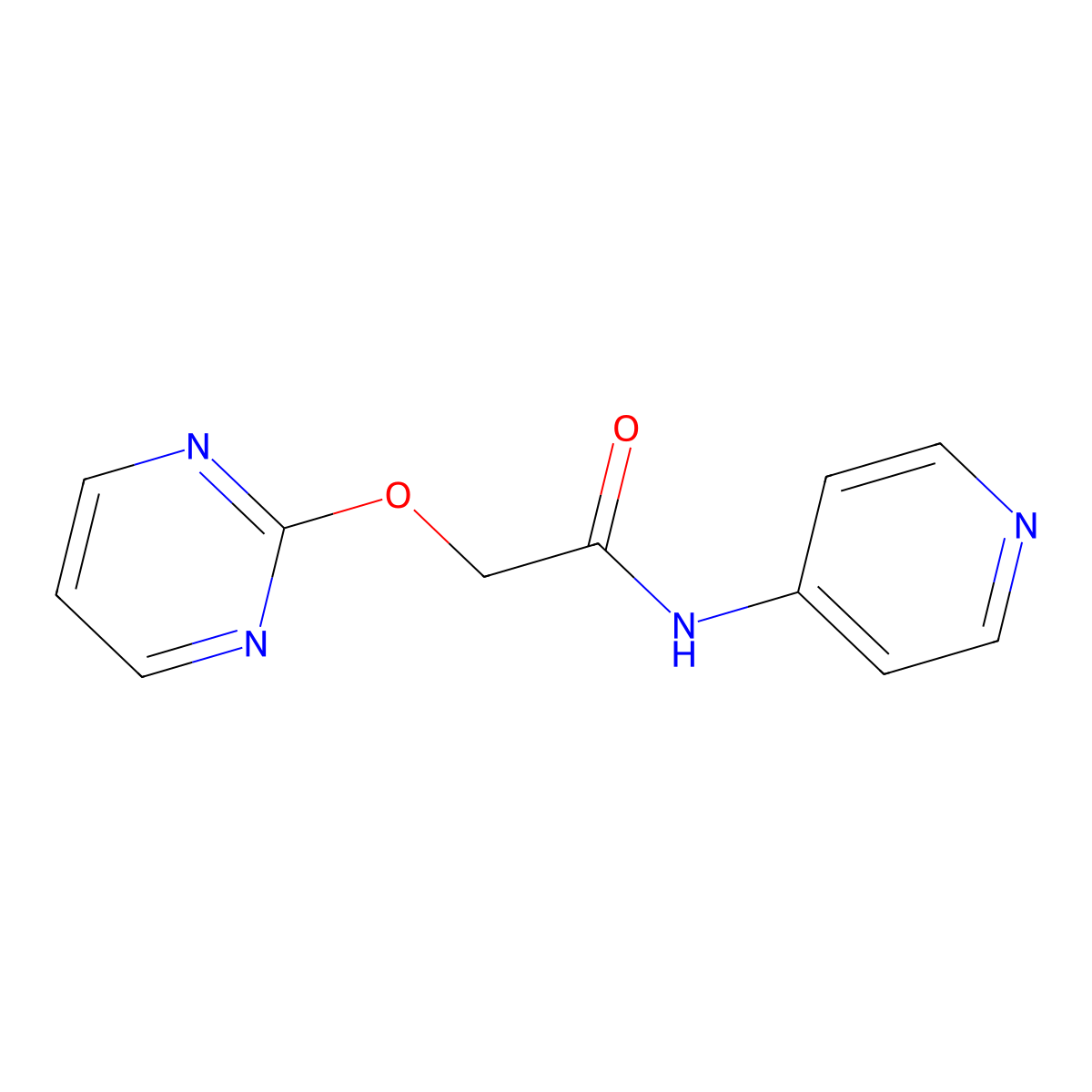 N-(pyridin-4-yl)-2-(pyrimidin-2-yloxy)acetamide molecular structure, CAS 1251561-86-0