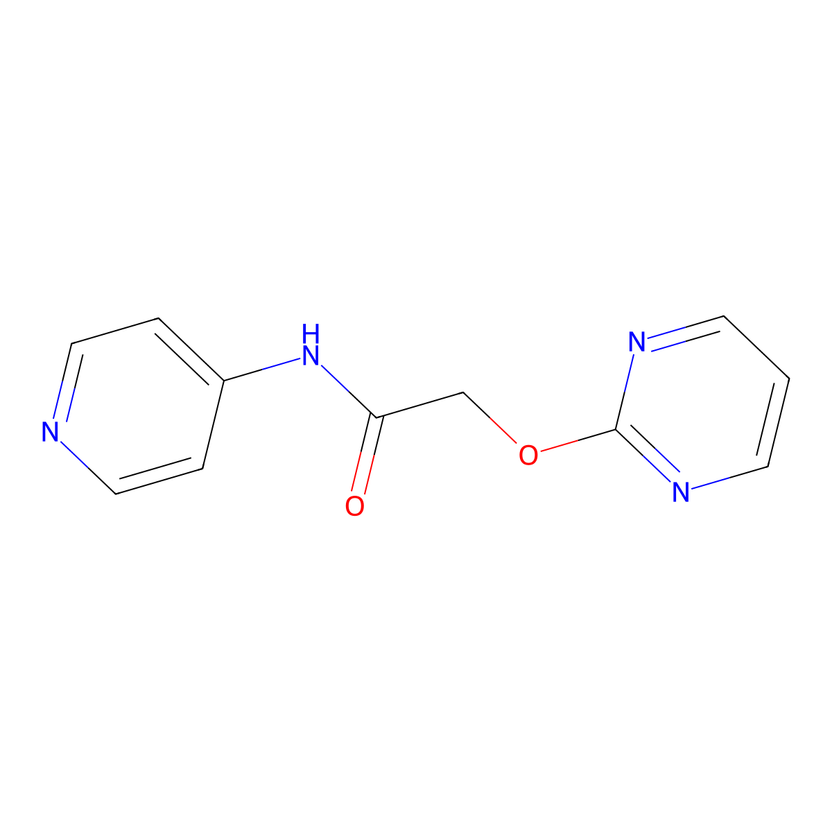 N-(pyridin-4-yl)-2-(pyrimidin-2-yloxy)acetamide molecular structure, CAS 1251561-86-0