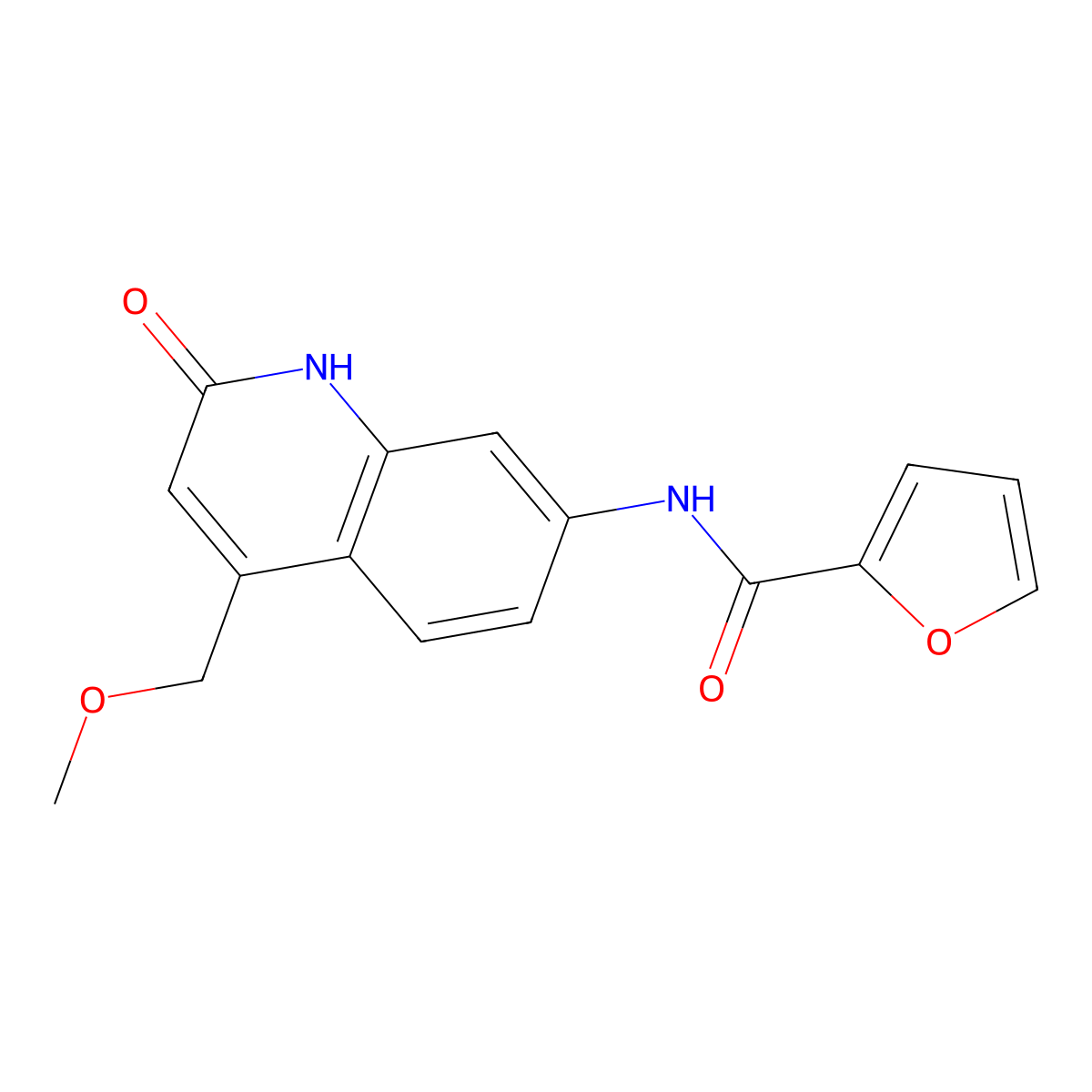N-(4-(methoxymethyl)-2-oxo-1,2-dihydroquinolin-7-yl)furan-2-carboxamide molecular structure, CAS 1251562-31-8
