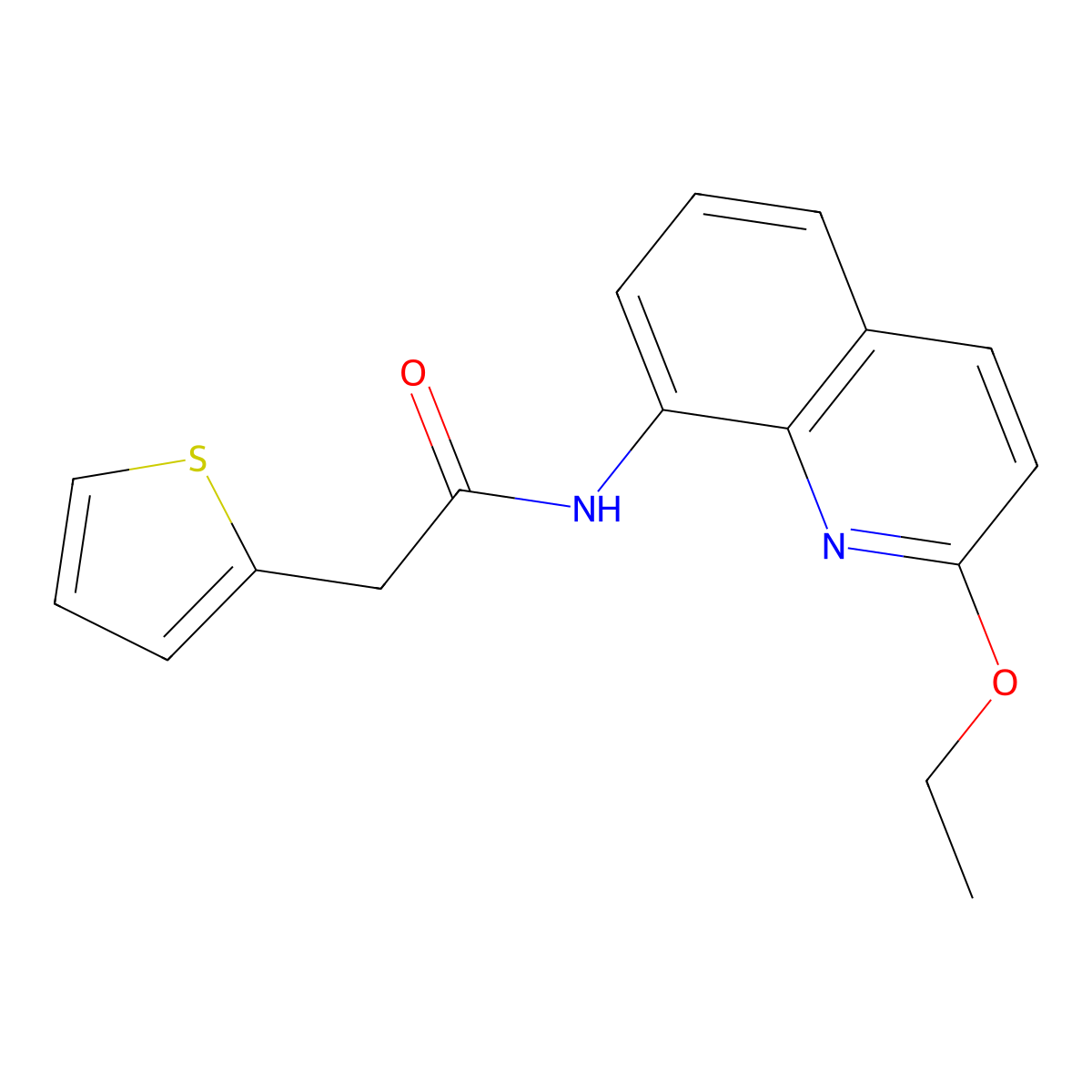 N-(2-ethoxyquinolin-8-yl)-2-(thiophen-2-yl)acetamide molecular structure, CAS 1251562-37-4