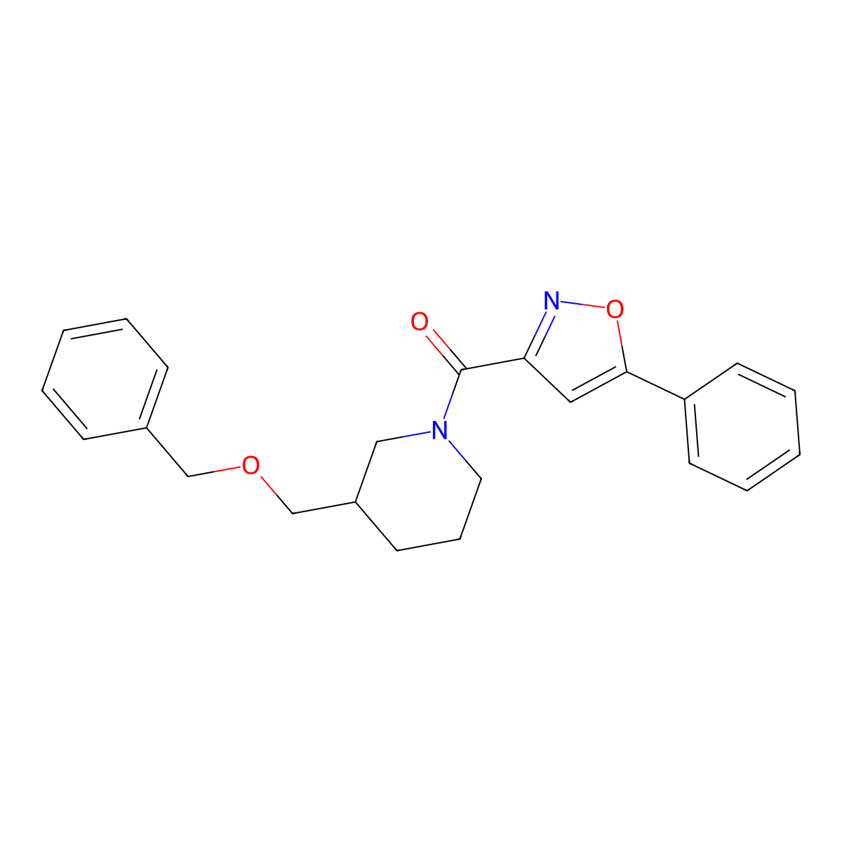 (3-((Benzyloxy)methyl)piperidin-1-yl)(5-phenylisoxazol-3-yl)methanone molecular structure, CAS 1251562-62-5