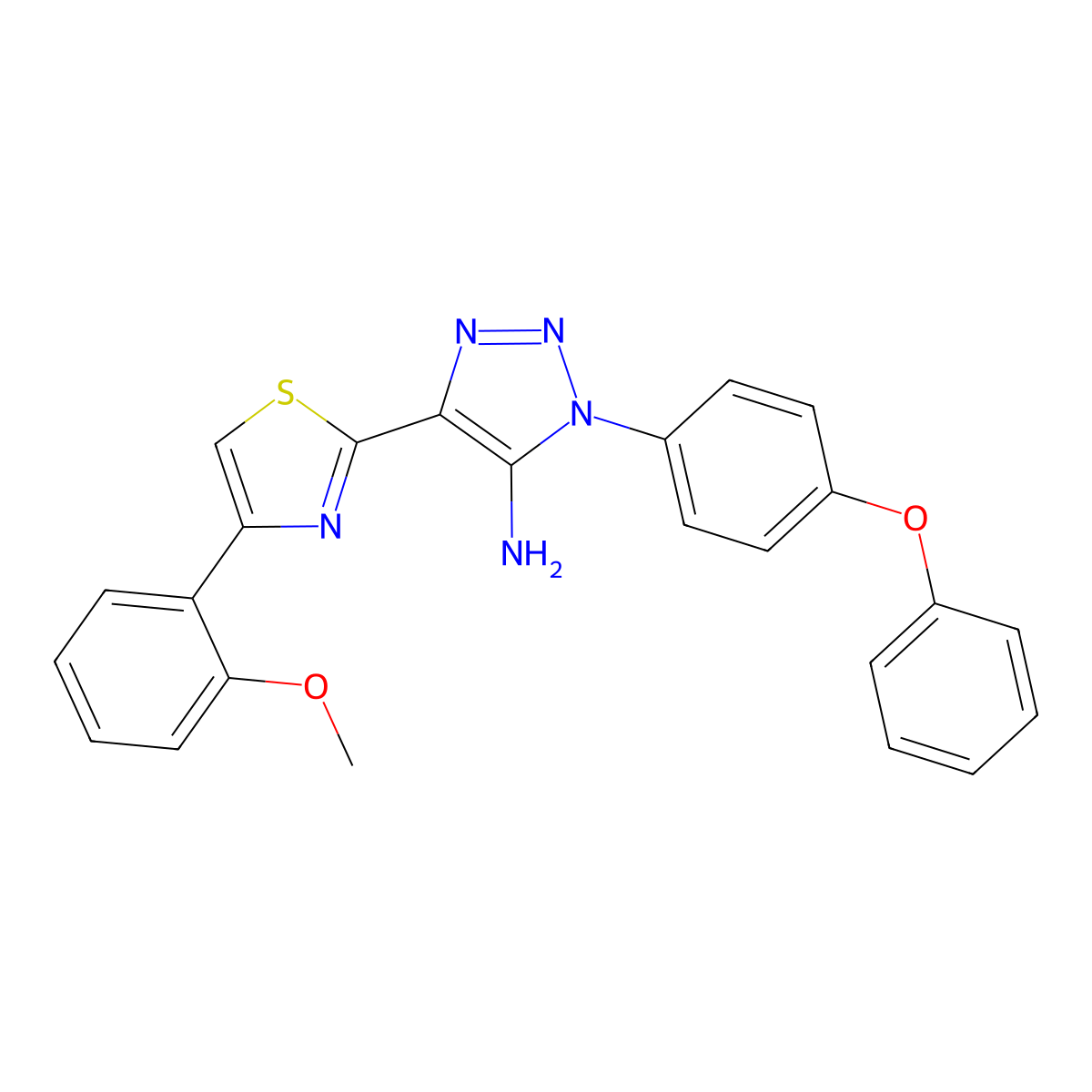 4-[4-(2-methoxyphenyl)-1,3-thiazol-2-yl]-1-(4-phenoxyphenyl)-1H-1,2,3-triazol-5-amine molecular structure, CAS 1251562-86-3