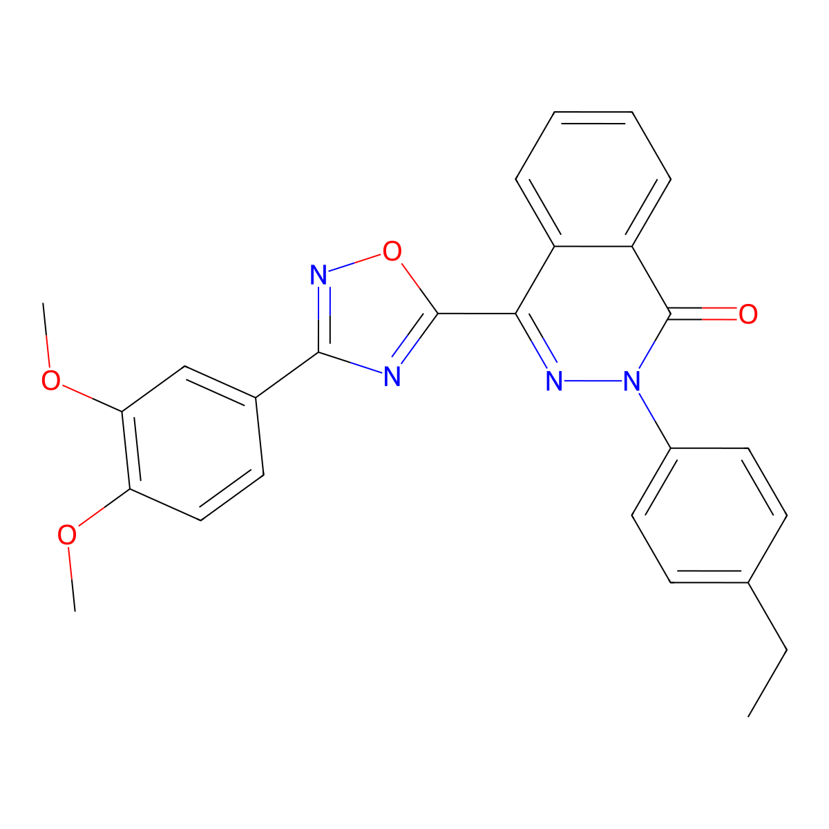 4-[3-(3,4-dimethoxyphenyl)-1,2,4-oxadiazol-5-yl]-2-(4-ethylphenyl)phthalazin-1(2H)-one molecular structure, CAS 1251563-03-7