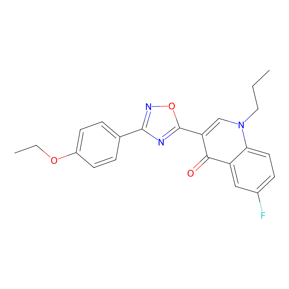 3-(3-(4-ethoxyphenyl)-1,2,4-oxadiazol-5-yl)-6-fluoro-1-propylquinolin-4(1H)-one molecular structure, CAS 1251563-29-7
