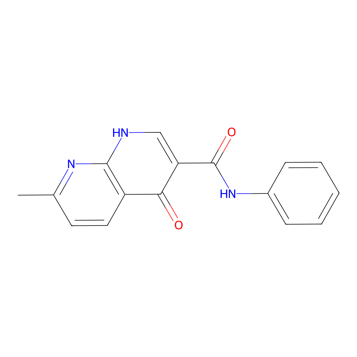 7-methyl-4-oxo-N-phenyl-1,4-dihydro-1,8-naphthyridine-3-carboxamide molecular structure, CAS 1251563-51-5