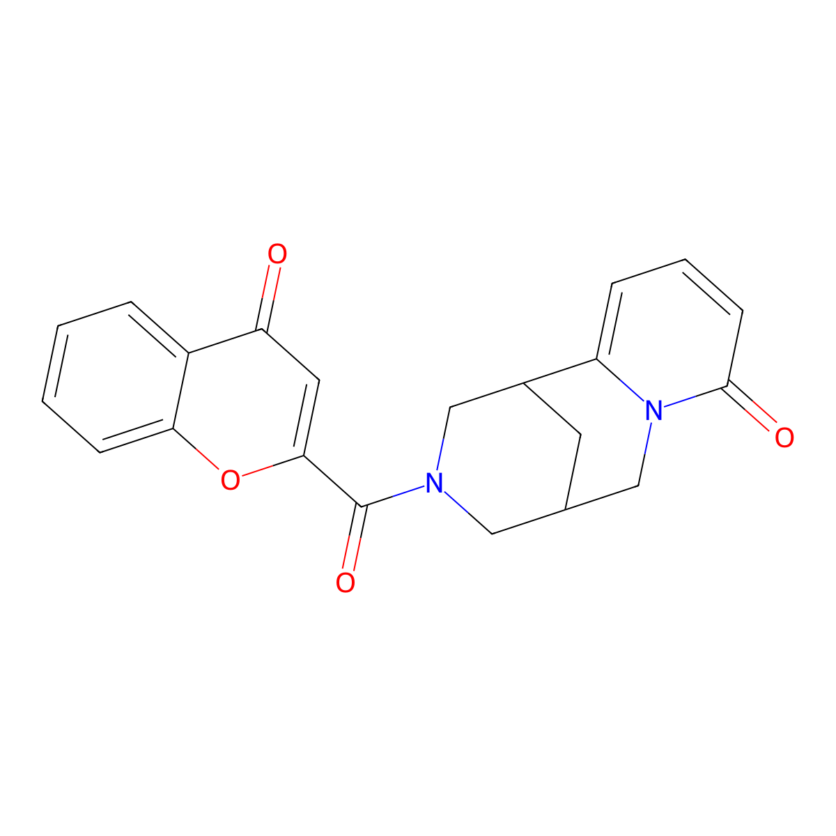 3-(4-oxo-4H-chromene-2-carbonyl)-3,4,5,6-tetrahydro-1H-1,5-methanopyrido[1,2-a][1,5]diazocin-8(2H)-one molecular structure, CAS 1251563-58-2