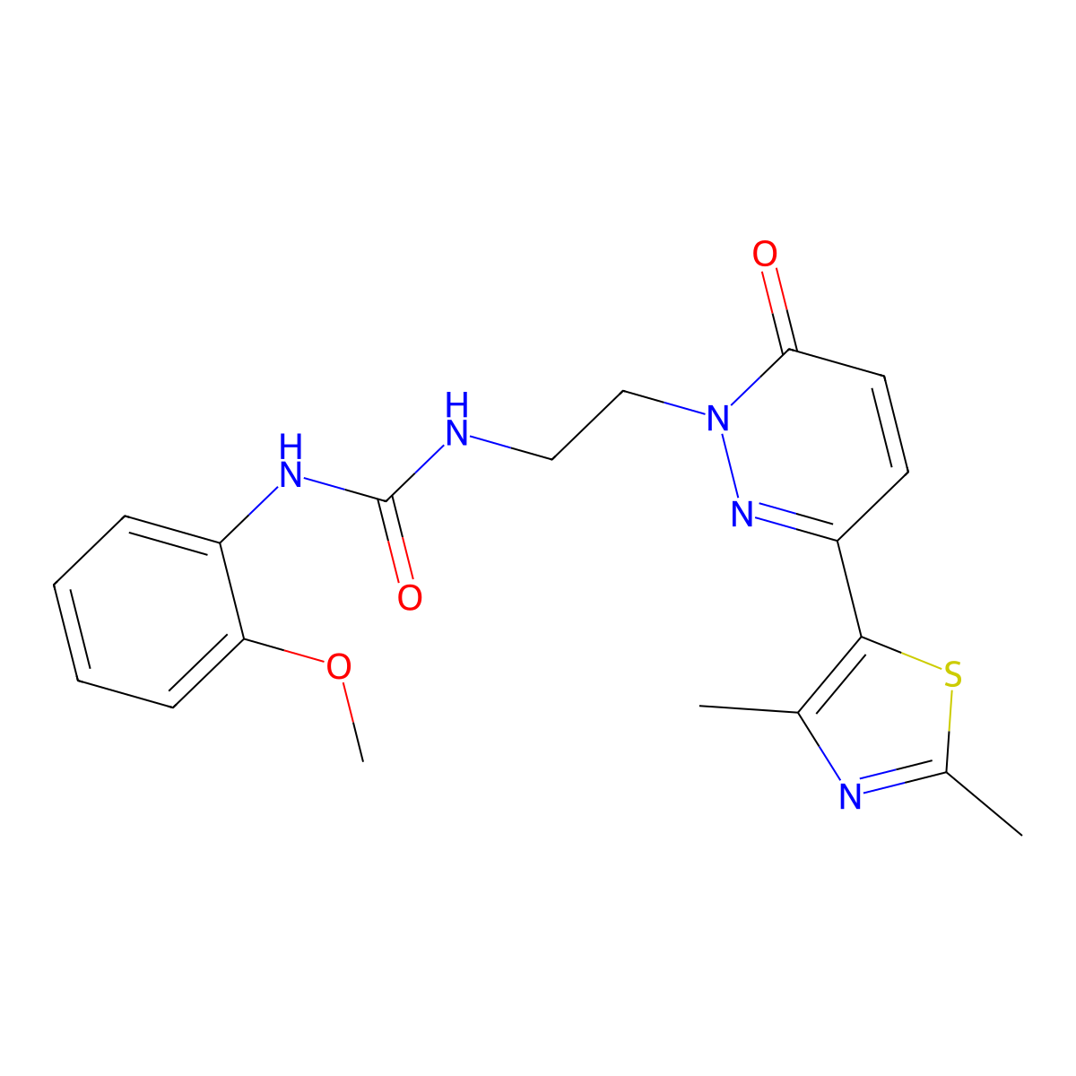 1-(2-(3-(2,4-dimethylthiazol-5-yl)-6-oxopyridazin-1(6H)-yl)ethyl)-3-(2-methoxyphenyl)urea molecular structure, CAS 1251563-80-0