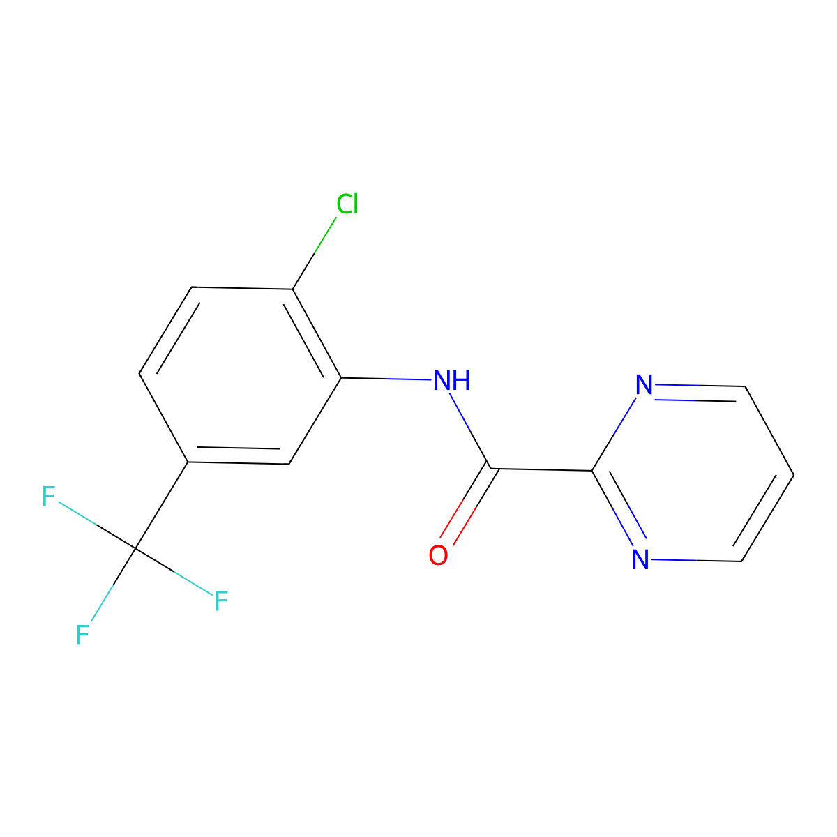 N-[2-chloro-5-(trifluoromethyl)phenyl]pyrimidine-2-carboxamide molecular structure, CAS 1251563-97-9