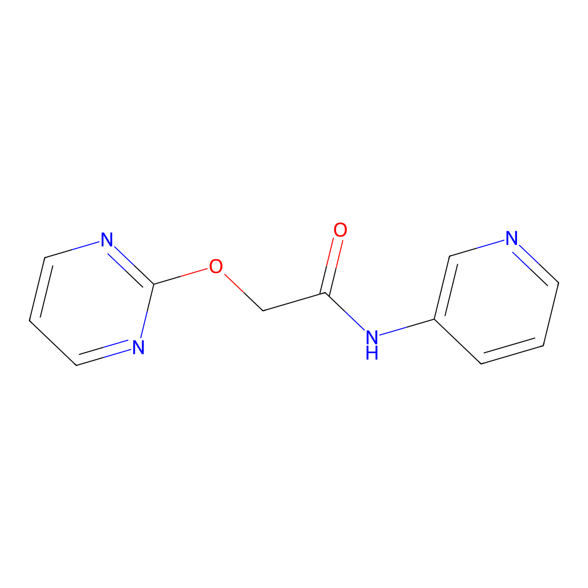 N-(pyridin-3-yl)-2-(pyrimidin-2-yloxy)acetamide molecular structure, CAS 1251564-24-5