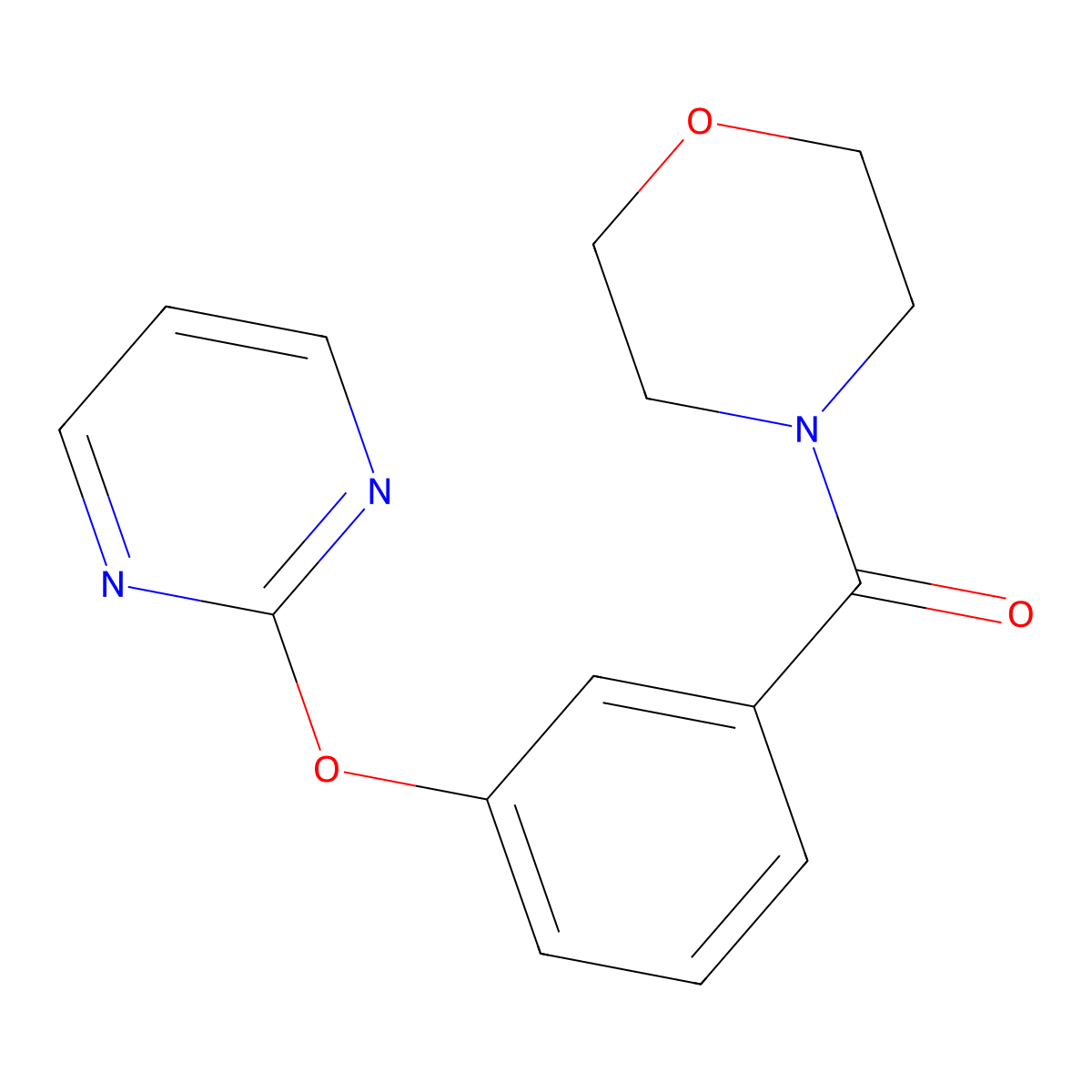 Morpholino(3-(pyrimidin-2-yloxy)phenyl)methanone molecular structure, CAS 1251564-37-0