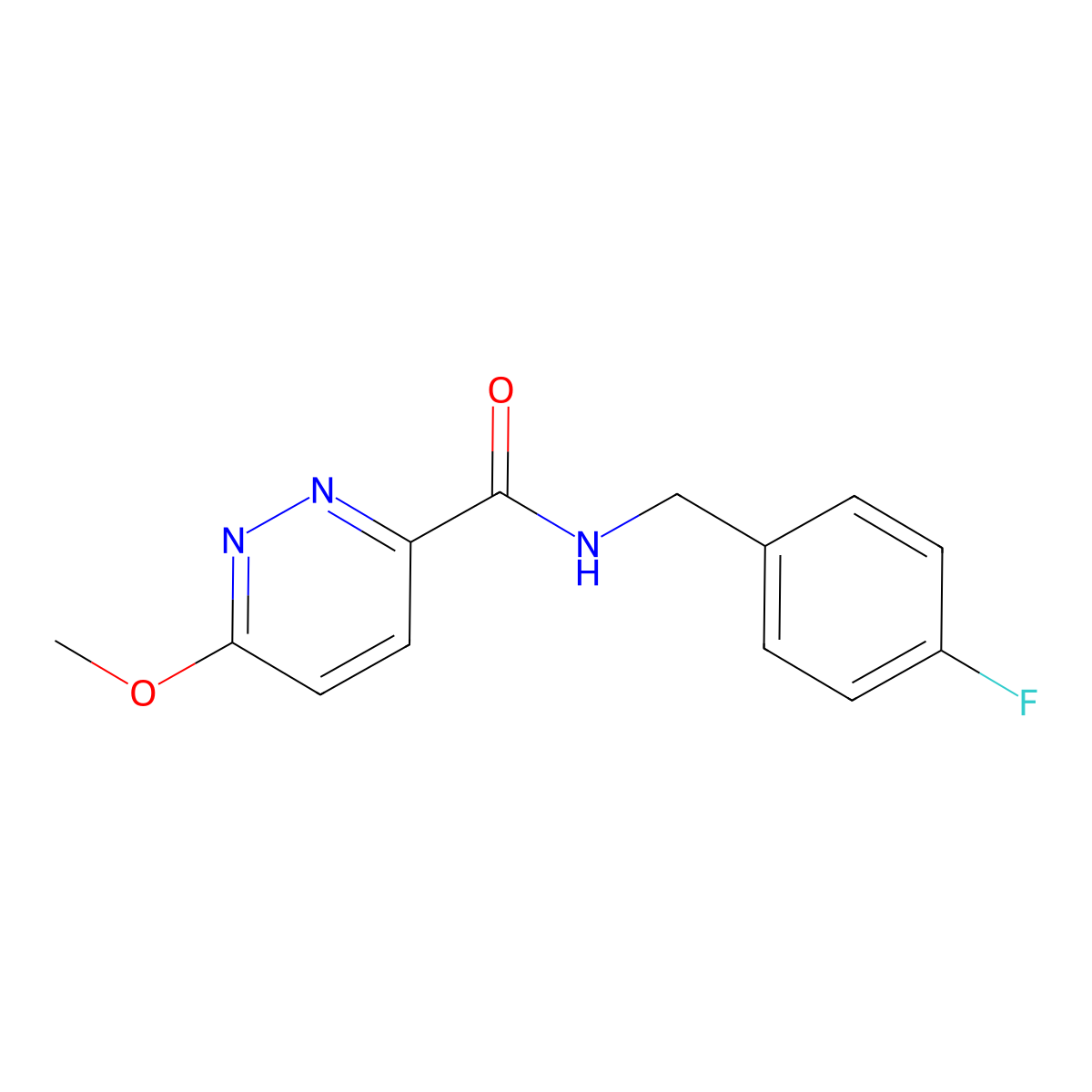 N-(4-fluorobenzyl)-6-methoxypyridazine-3-carboxamide molecular structure, CAS 1251565-59-9