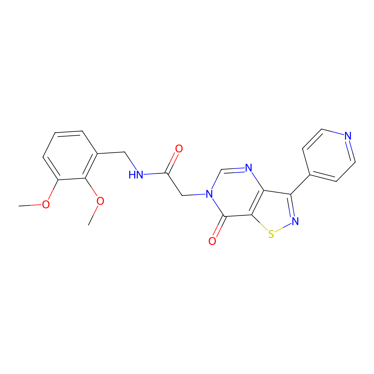 N-(2,3-dimethoxybenzyl)-2-(7-oxo-3-(pyridin-4-yl)isothiazolo[4,5-d]pyrimidin-6(7H)-yl)acetamide molecular structure, CAS 1251566-07-0