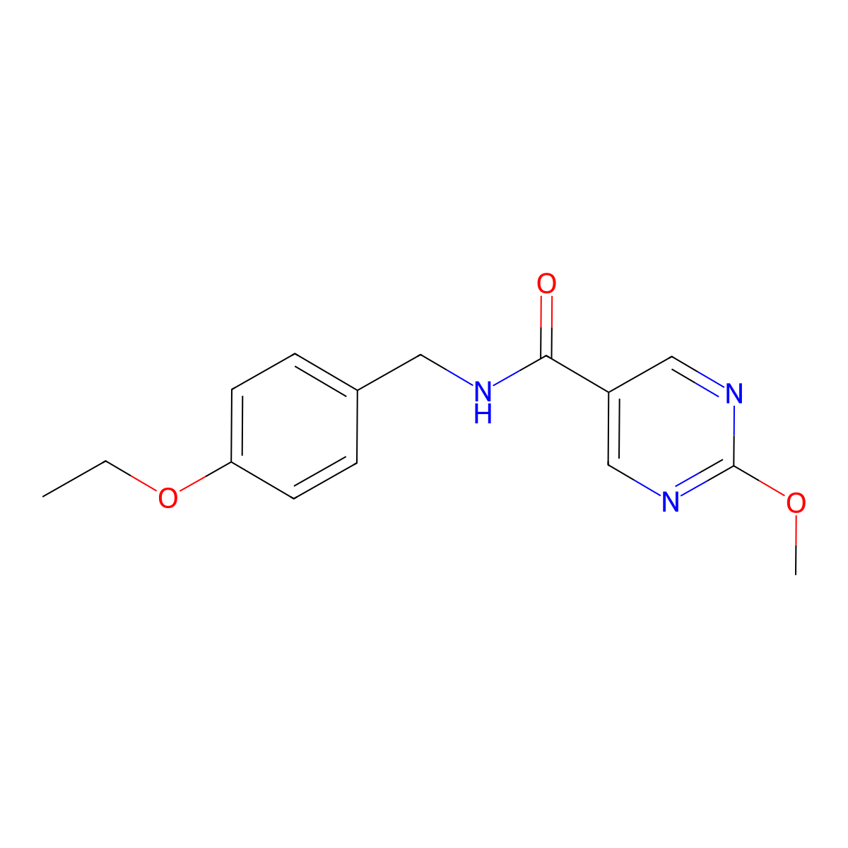 N-(4-ethoxybenzyl)-2-methoxypyrimidine-5-carboxamide molecular structure, CAS 1251566-65-0