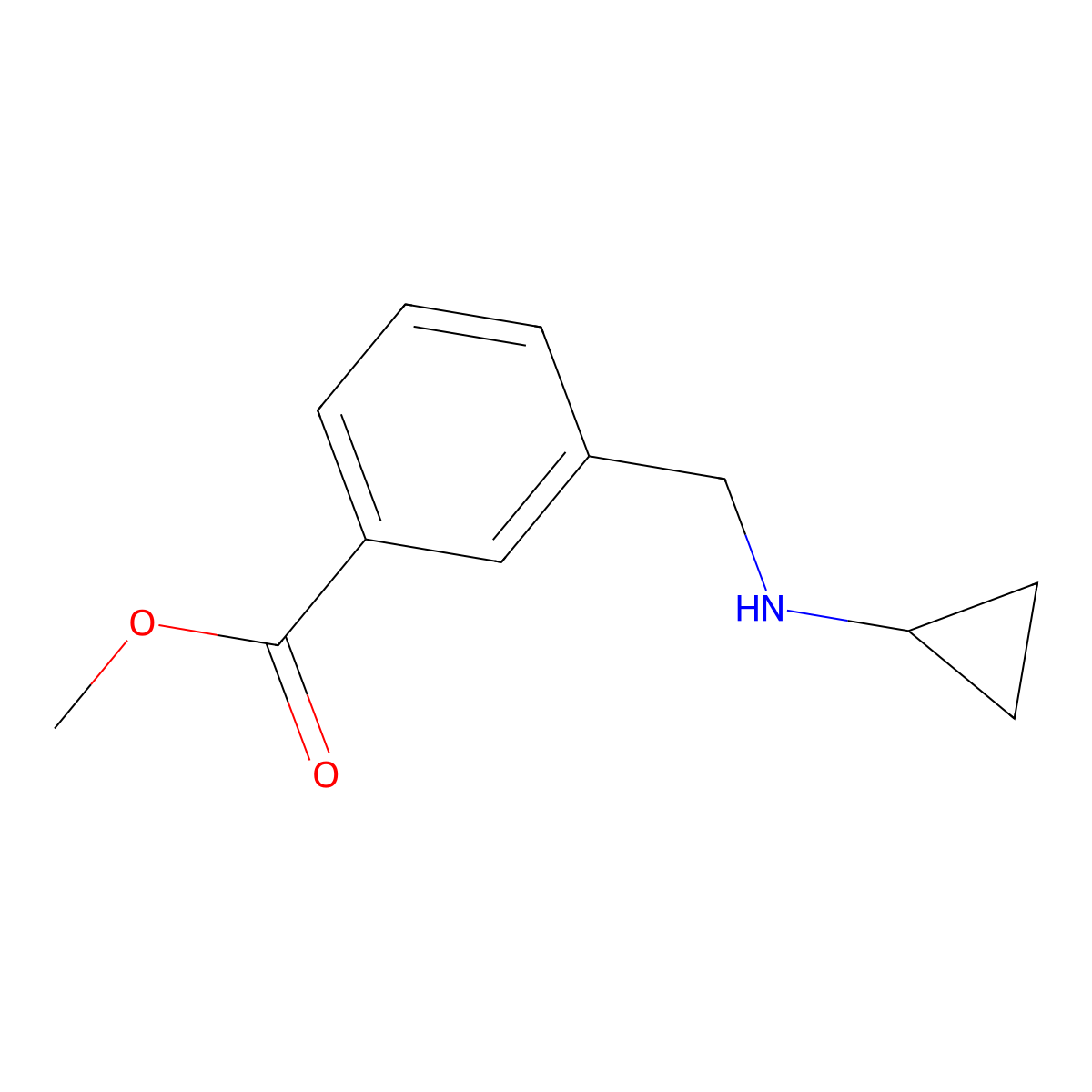 3-Cyclopropylaminomethyl-benzoic acid methyl ester molecular structure, CAS 1251566-95-6