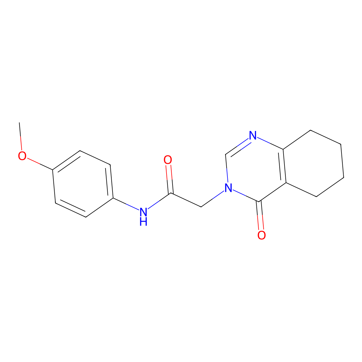 N-(4-methoxyphenyl)-2-(4-oxo-5,6,7,8-tetrahydroquinazolin-3(4H)-yl)acetamide molecular structure, CAS 1251568-16-7
