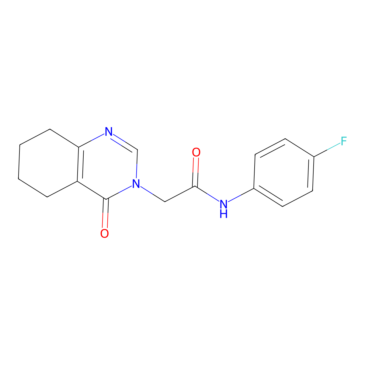 N-(4-fluorophenyl)-2-(4-oxo-5,6,7,8-tetrahydroquinazolin-3(4H)-yl)acetamide molecular structure, CAS 1251568-18-9