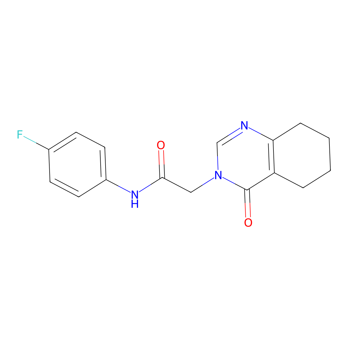 N-(4-fluorophenyl)-2-(4-oxo-5,6,7,8-tetrahydroquinazolin-3(4H)-yl)acetamide molecular structure, CAS 1251568-18-9