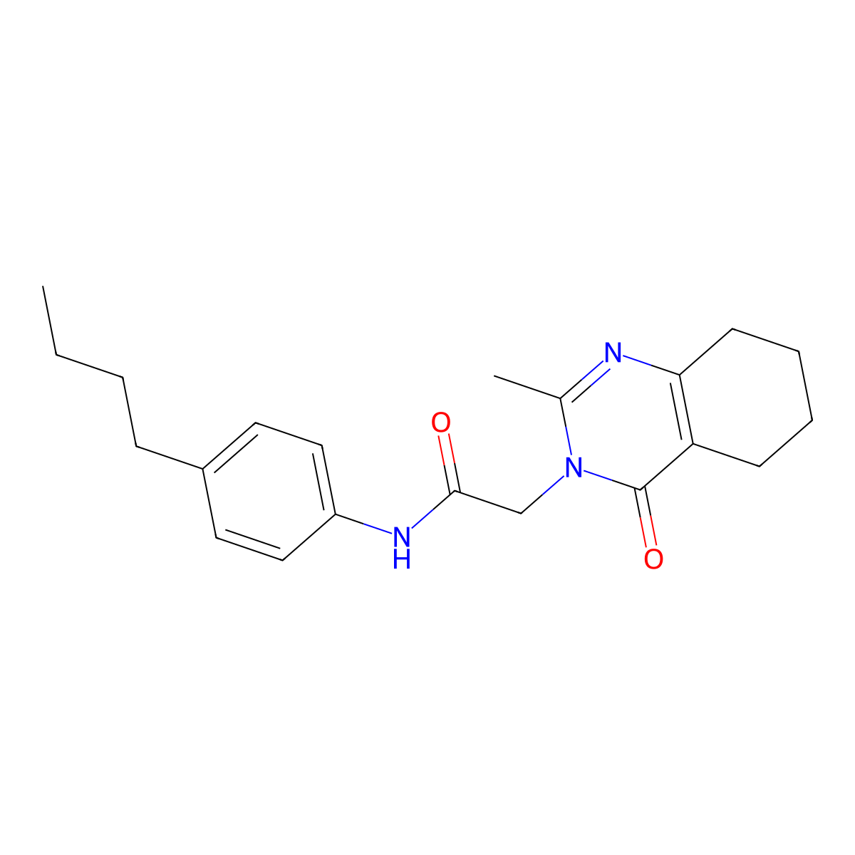N-(4-butylphenyl)-2-(2-methyl-4-oxo-5,6,7,8-tetrahydroquinazolin-3(4H)-yl)acetamide molecular structure, CAS 1251568-22-5