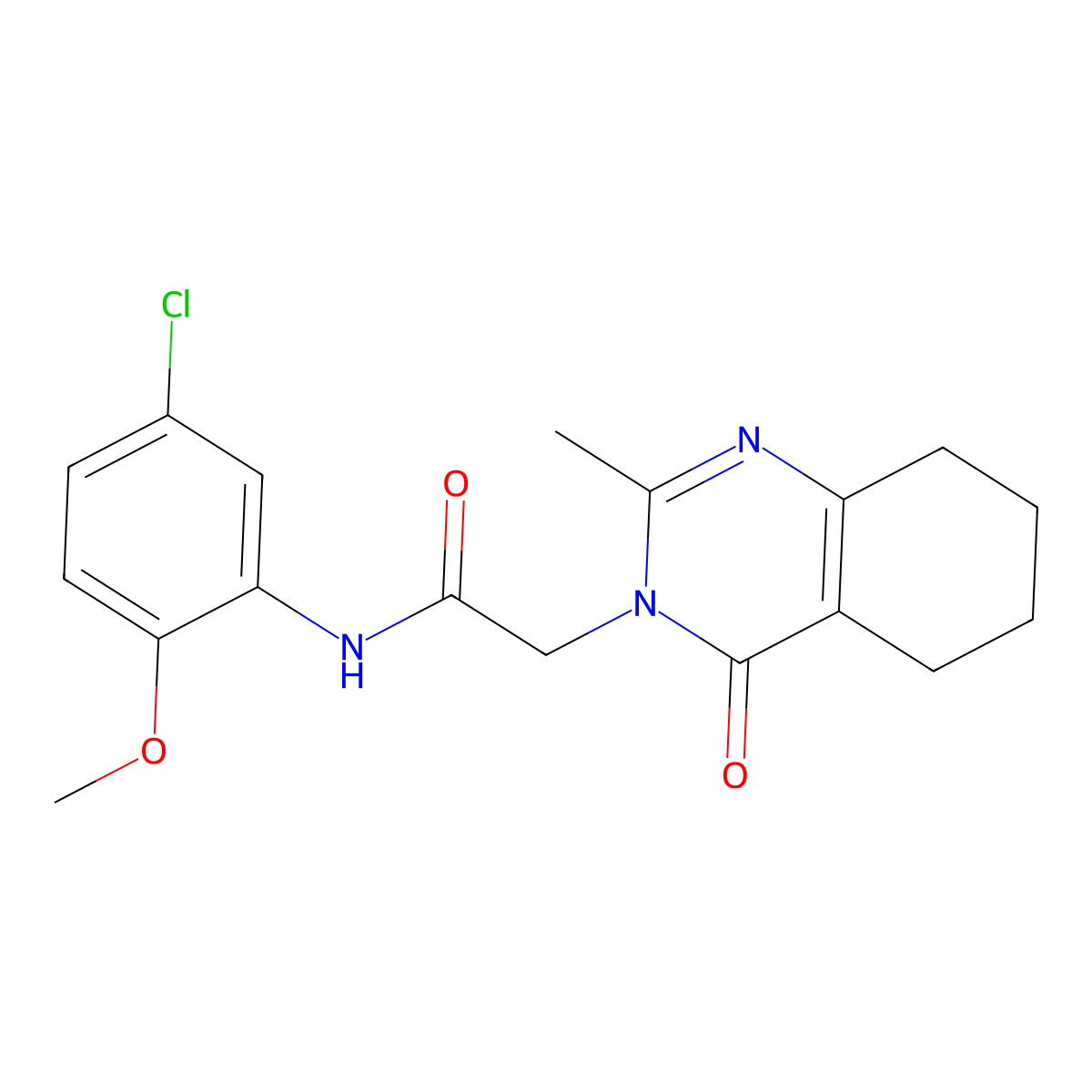 N-(5-chloro-2-methoxyphenyl)-2-(2-methyl-4-oxo-5,6,7,8-tetrahydroquinazolin-3(4H)-yl)acetamide molecular structure, CAS 1251568-46-3