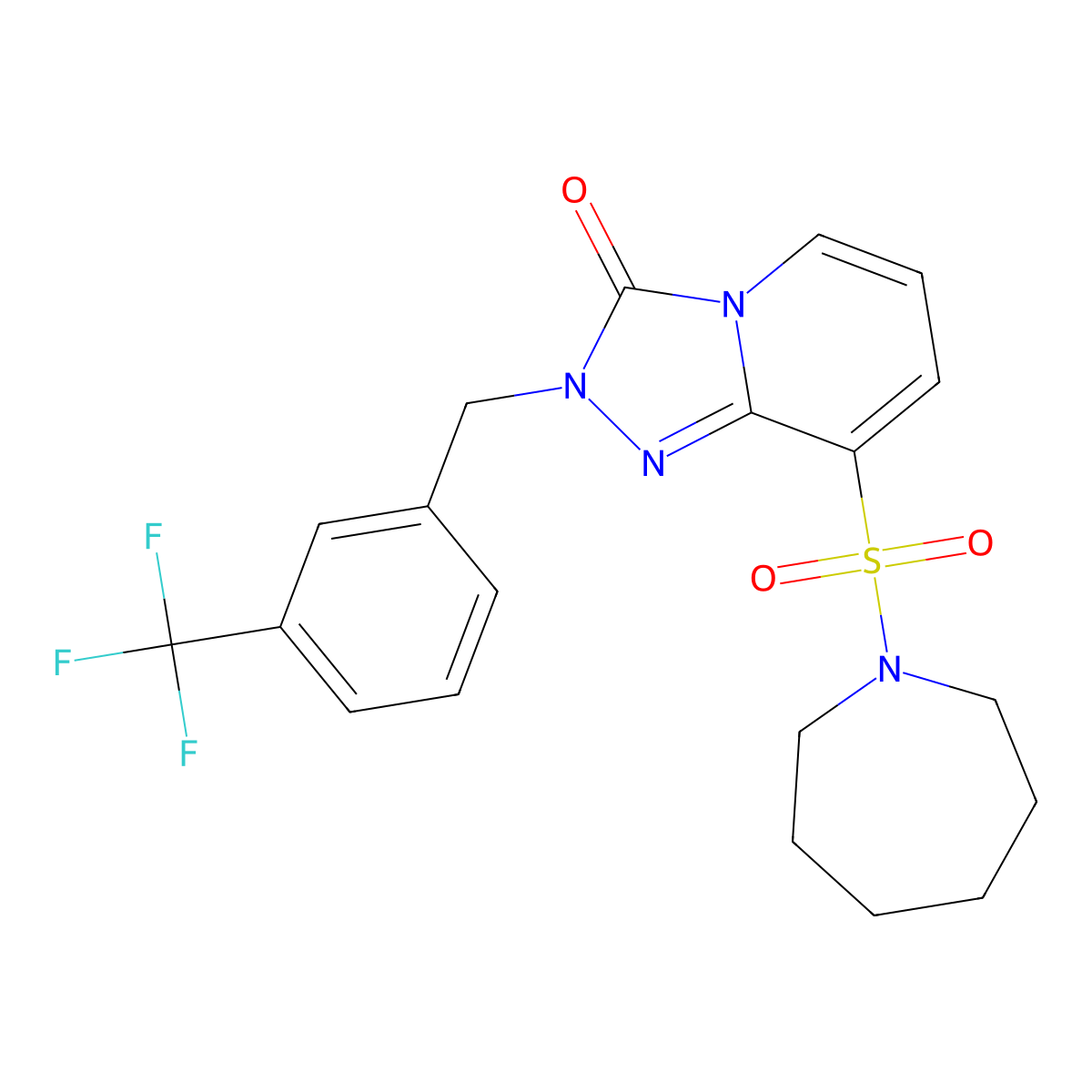 8-(azepan-1-ylsulfonyl)-2-(3-(trifluoromethyl)benzyl)-[1,2,4]triazolo[4,3-a]pyridin-3(2H)-one molecular structure, CAS 1251568-67-8
