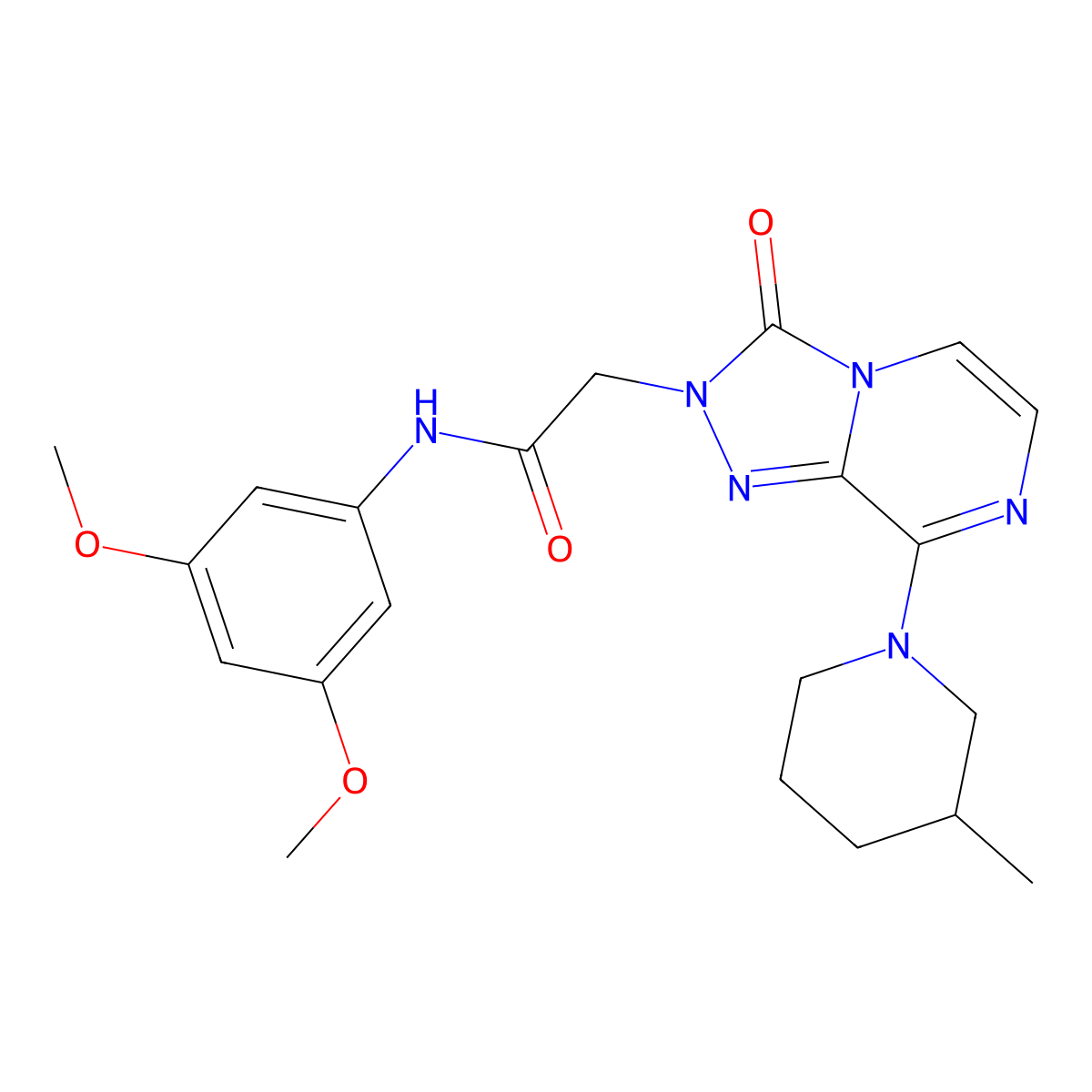 N-(3,5-dimethoxyphenyl)-2-[8-(3-methylpiperidin-1-yl)-3-oxo[1,2,4]triazolo[4,3-a]pyrazin-2(3H)-yl]acetamide molecular structure, CAS 1251568-98-5