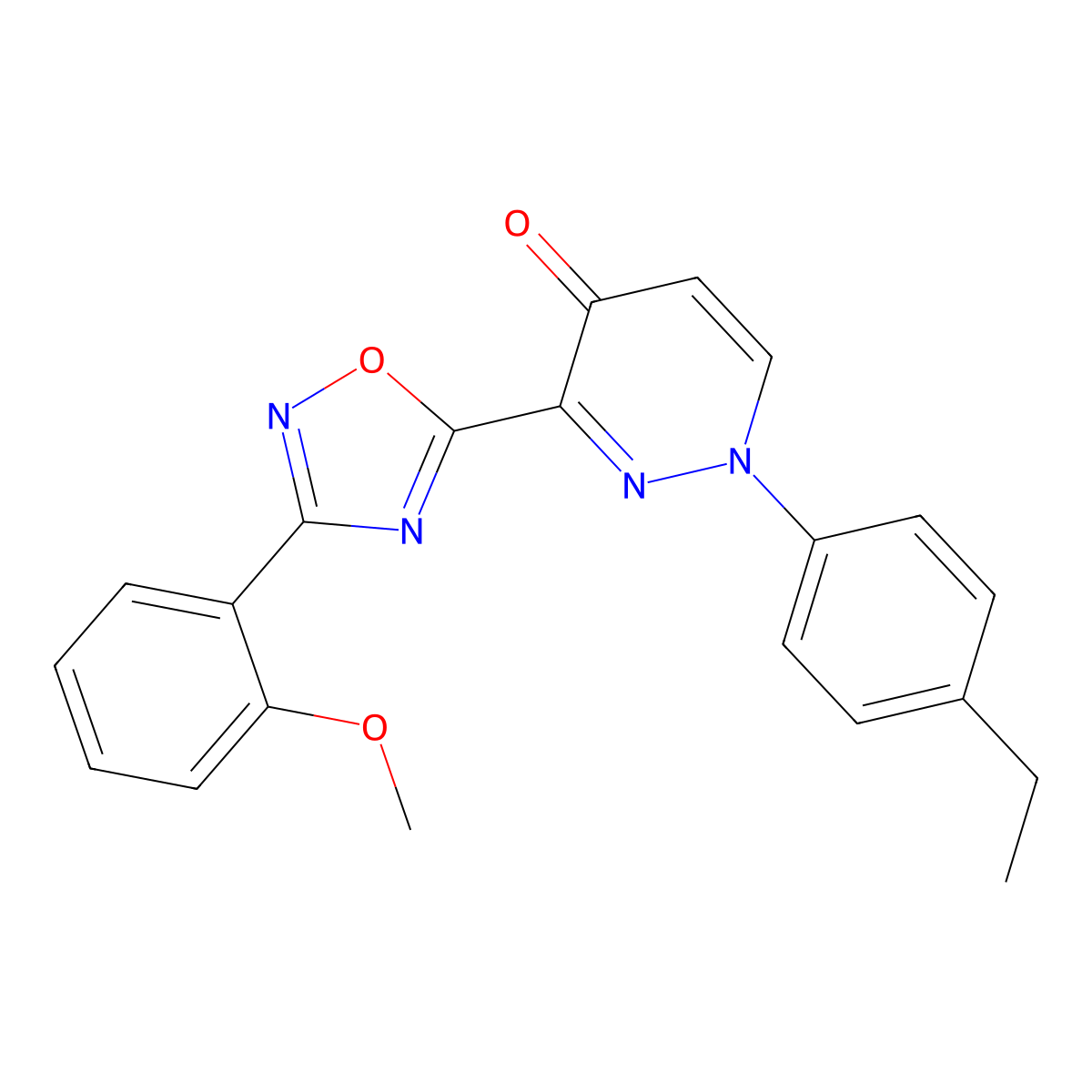 1-(4-ethylphenyl)-3-(3-(2-methoxyphenyl)-1,2,4-oxadiazol-5-yl)pyridazin-4(1H)-one molecular structure, CAS 1251568-99-6