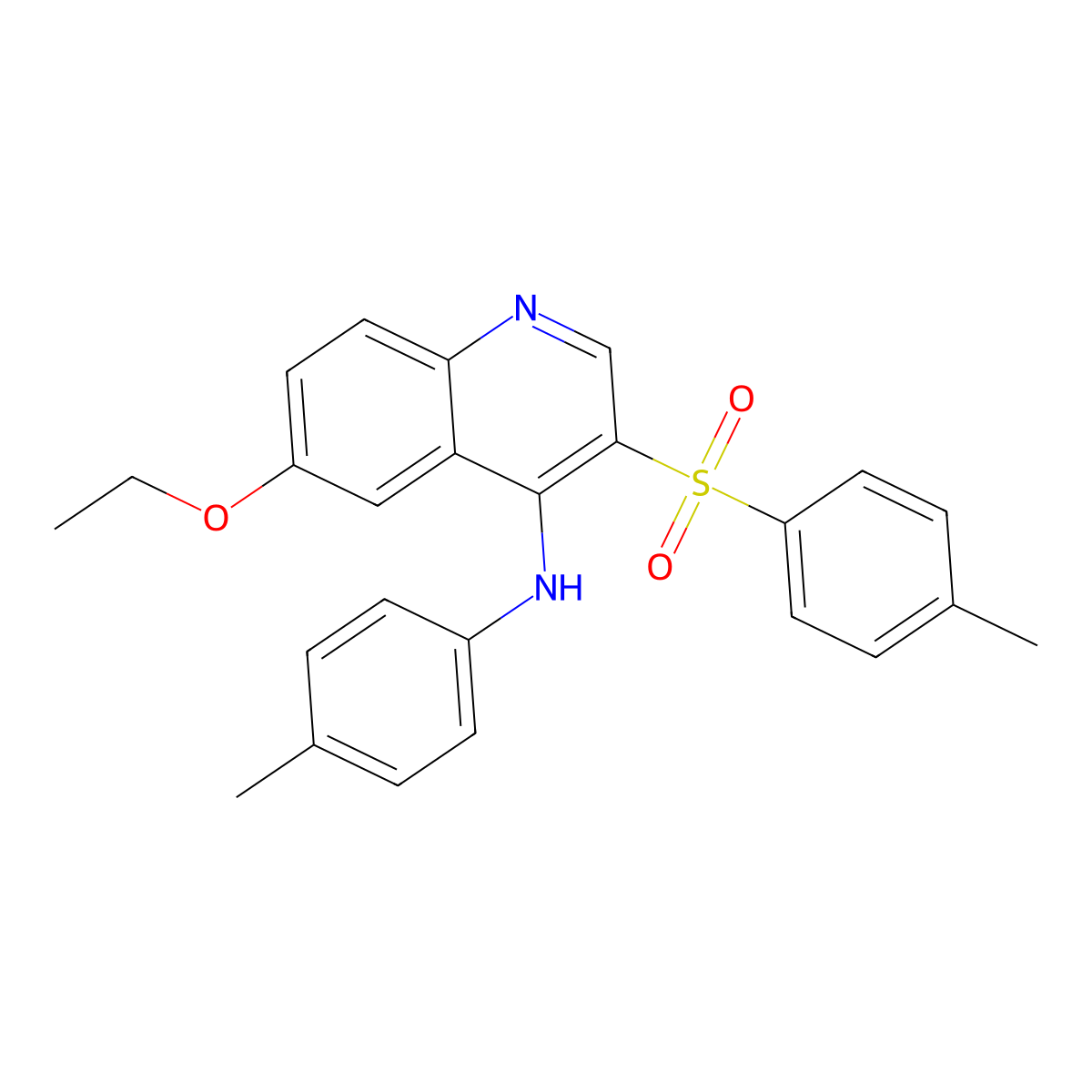 6-ethoxy-N-(p-tolyl)-3-tosylquinolin-4-amine molecular structure, CAS 1251569-02-4