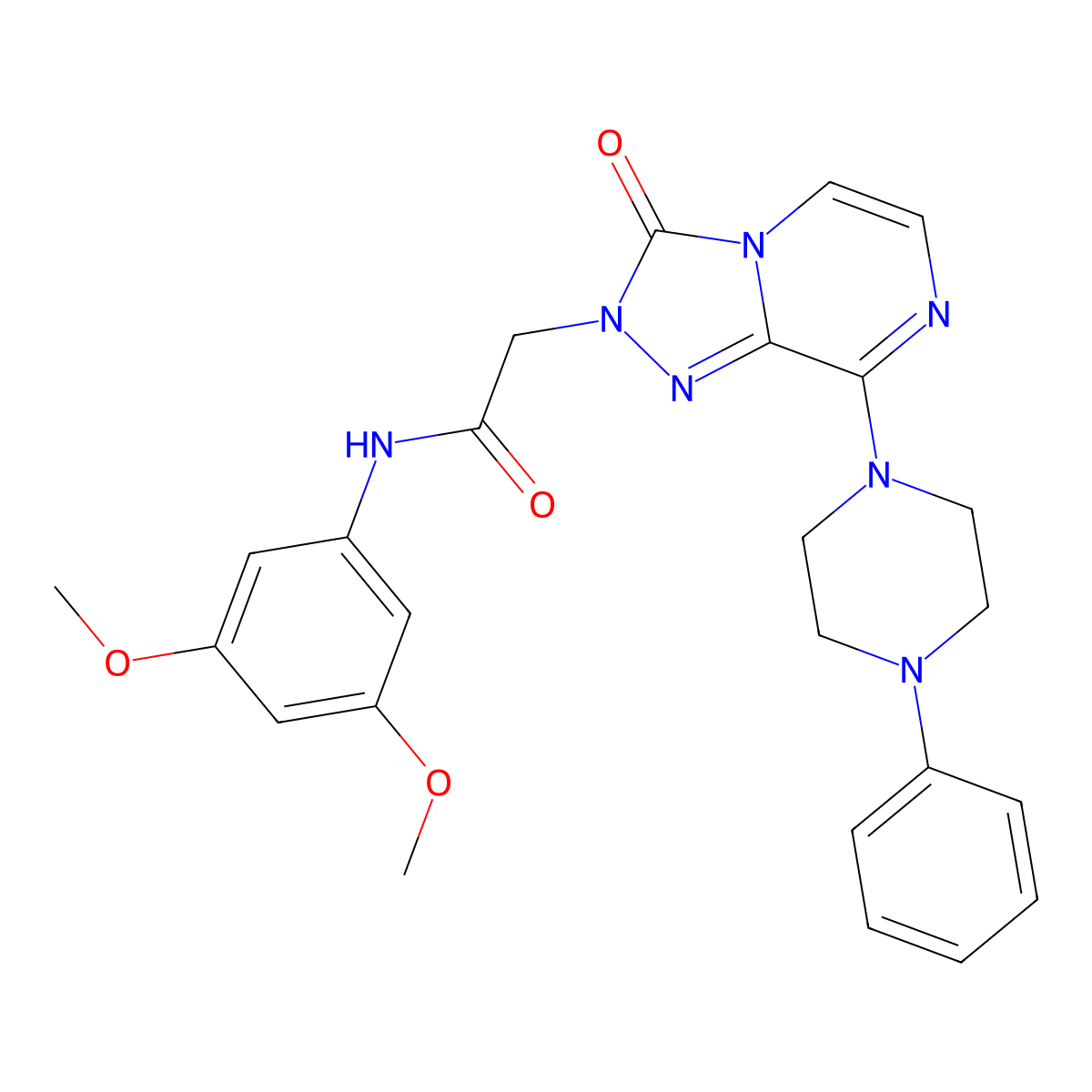 N-(3,5-dimethoxyphenyl)-2-[3-oxo-8-(4-phenylpiperazin-1-yl)-2H,3H-[1,2,4]triazolo[4,3-a]pyrazin-2-yl]acetamide molecular structure, CAS 1251569-23-9