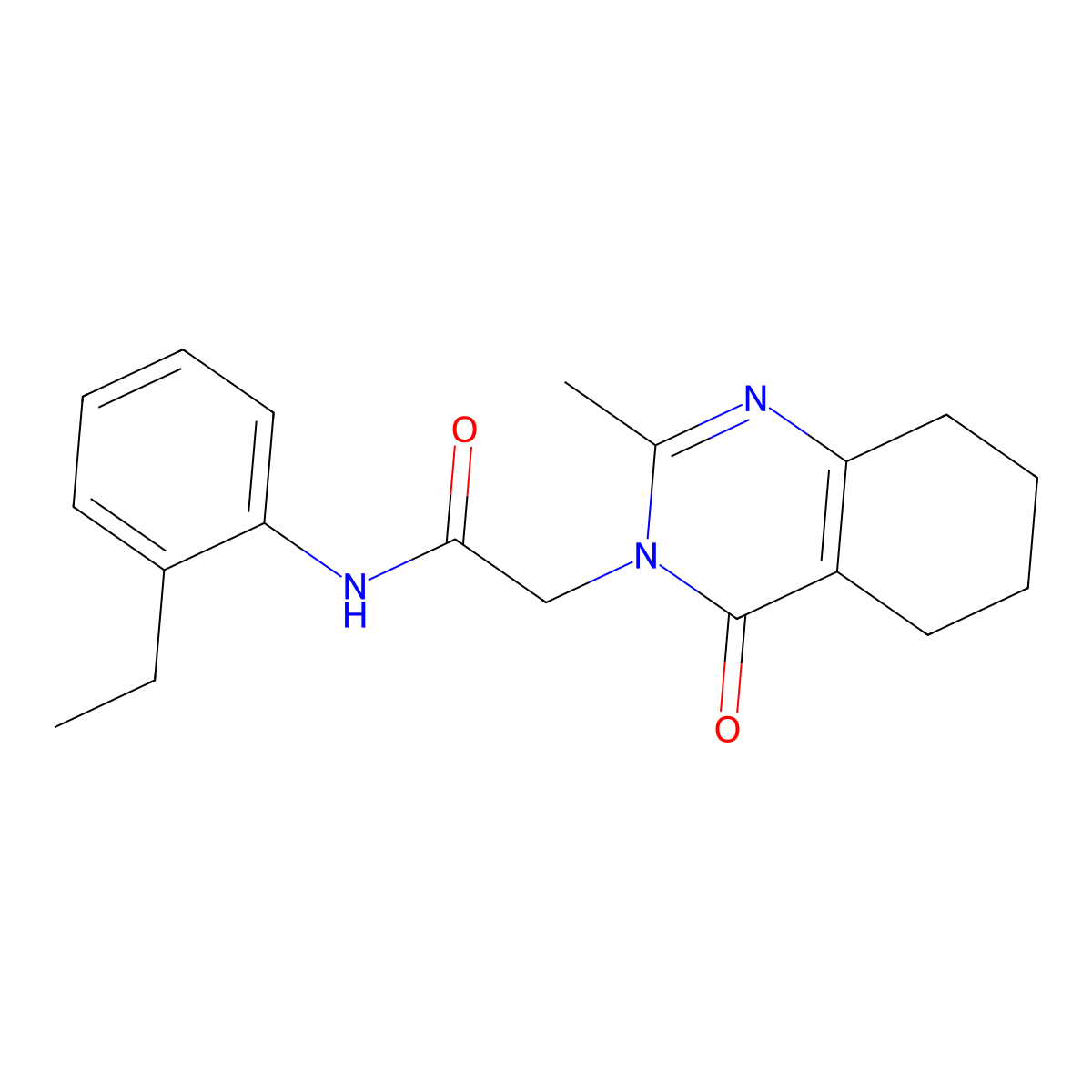N-(2-ethylphenyl)-2-(2-methyl-4-oxo-5,6,7,8-tetrahydroquinazolin-3(4H)-yl)acetamide molecular structure, CAS 1251570-64-5