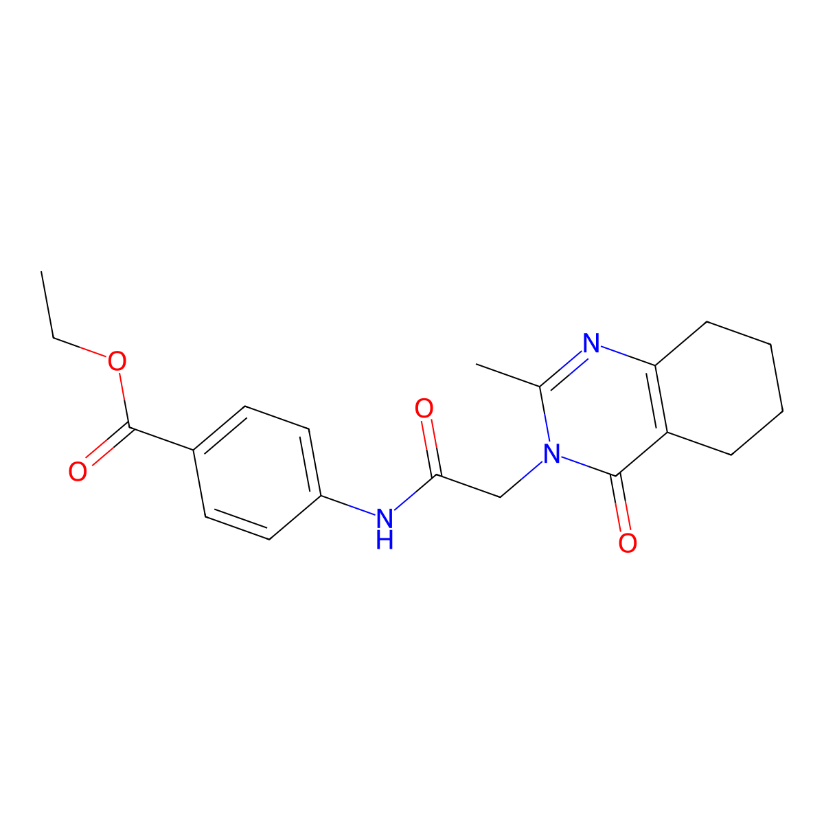 ethyl 4-(2-(2-methyl-4-oxo-5,6,7,8-tetrahydroquinazolin-3(4H)-yl)acetamido)benzoate molecular structure, CAS 1251570-68-9