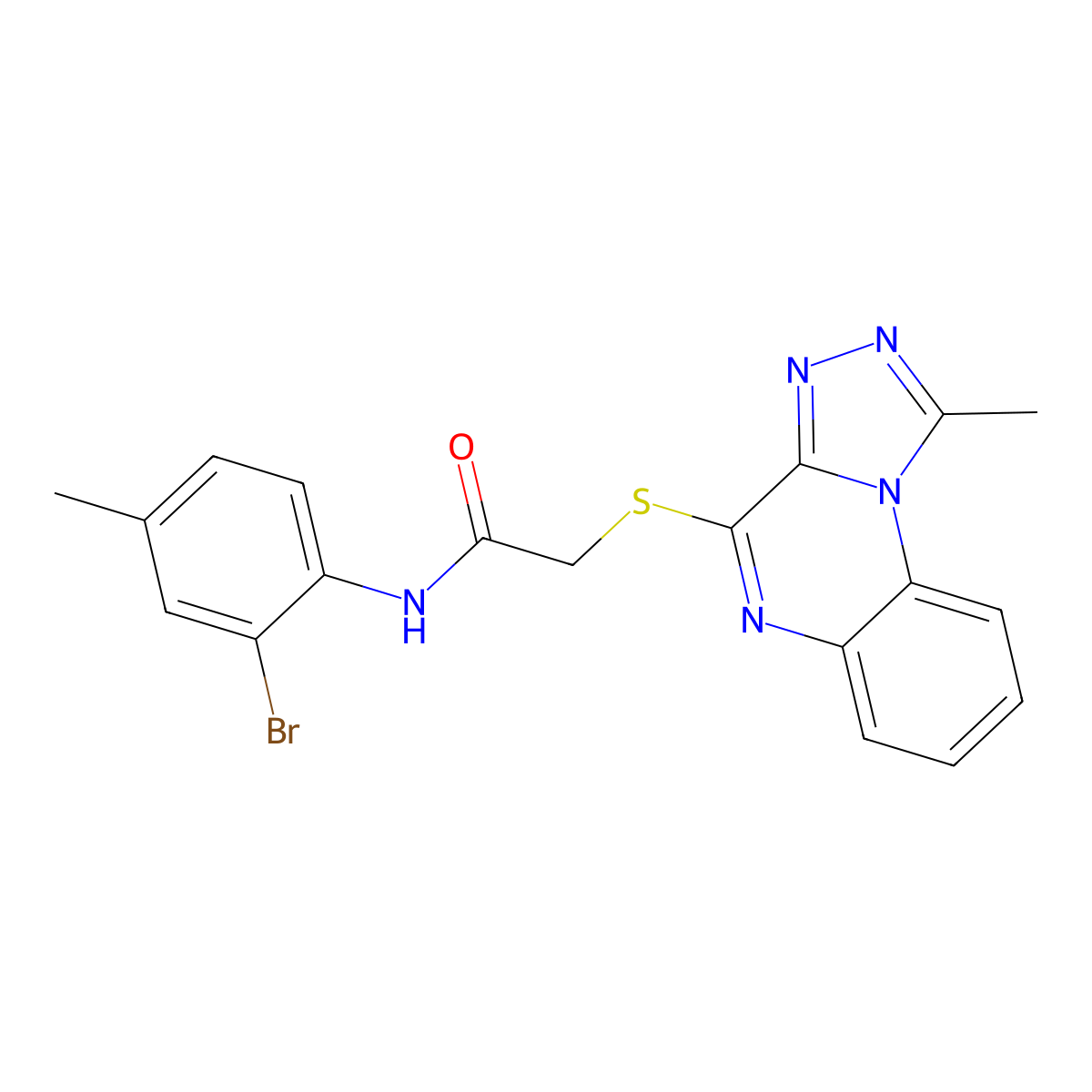 N-(2-bromo-4-methylphenyl)-2-({1-methyl-[1,2,4]triazolo[4,3-a]quinoxalin-4-yl}sulfanyl)acetamide molecular structure, CAS 1251570-71-4