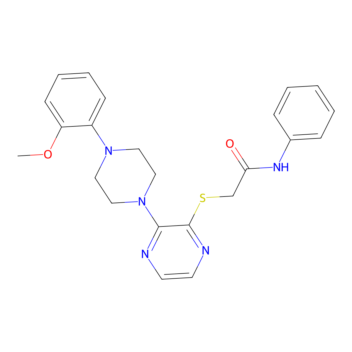 2-((3-(4-(2-methoxyphenyl)piperazin-1-yl)pyrazin-2-yl)thio)-N-phenylacetamide molecular structure, CAS 1251572-15-2