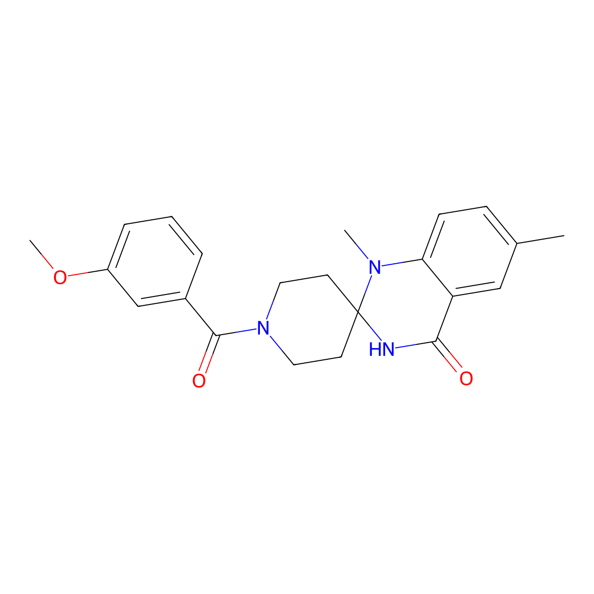 1-(3-methoxybenzoyl)-1',6'-dimethyl-3',4'-dihydro-1'H-spiro[piperidine-4,2'-quinazoline]-4'-one molecular structure, CAS 1251572-93-6