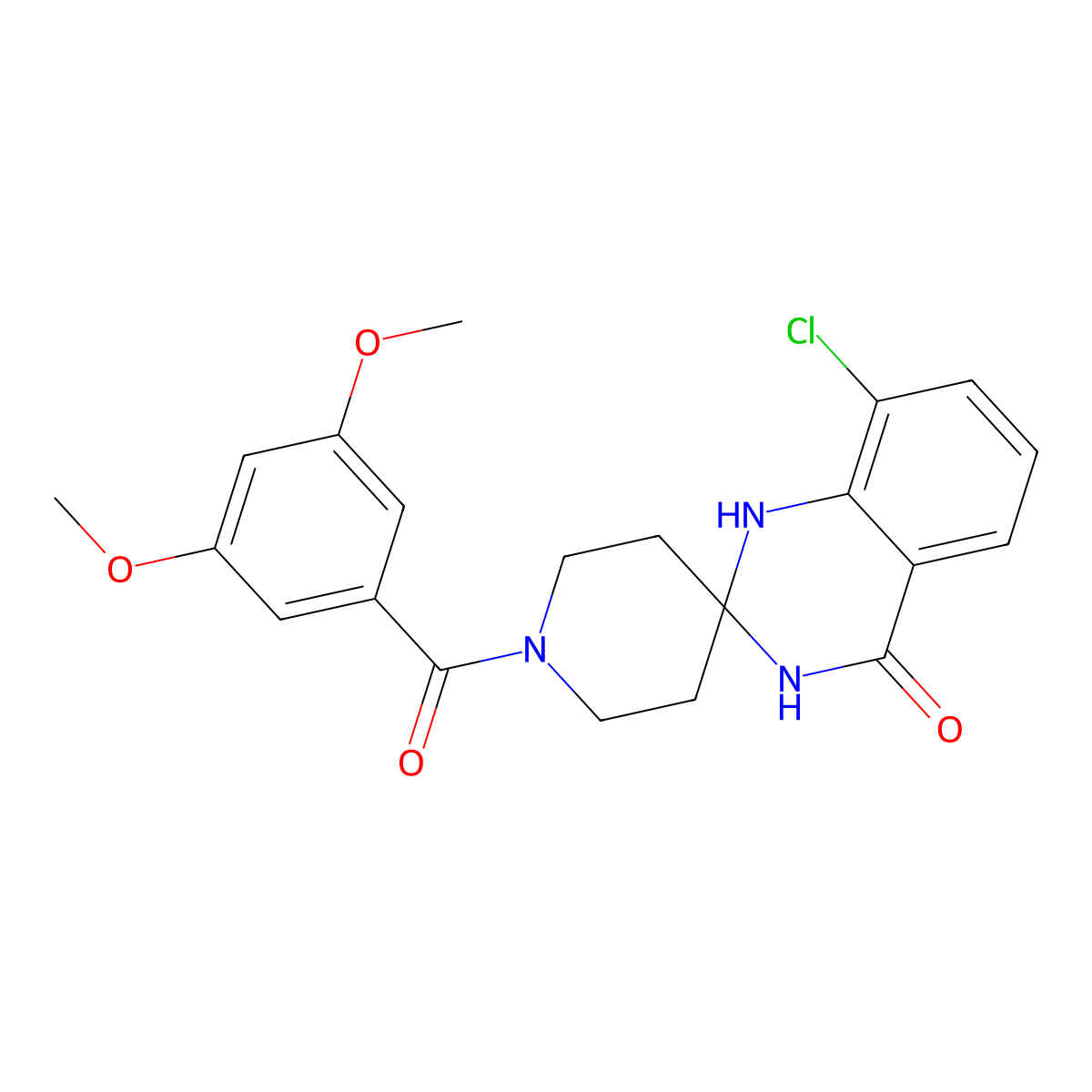 8'-chloro-1-(3,5-dimethoxybenzoyl)-1'H-spiro[piperidine-4,2'-quinazolin]-4'(3'H)-one molecular structure, CAS 1251573-00-8