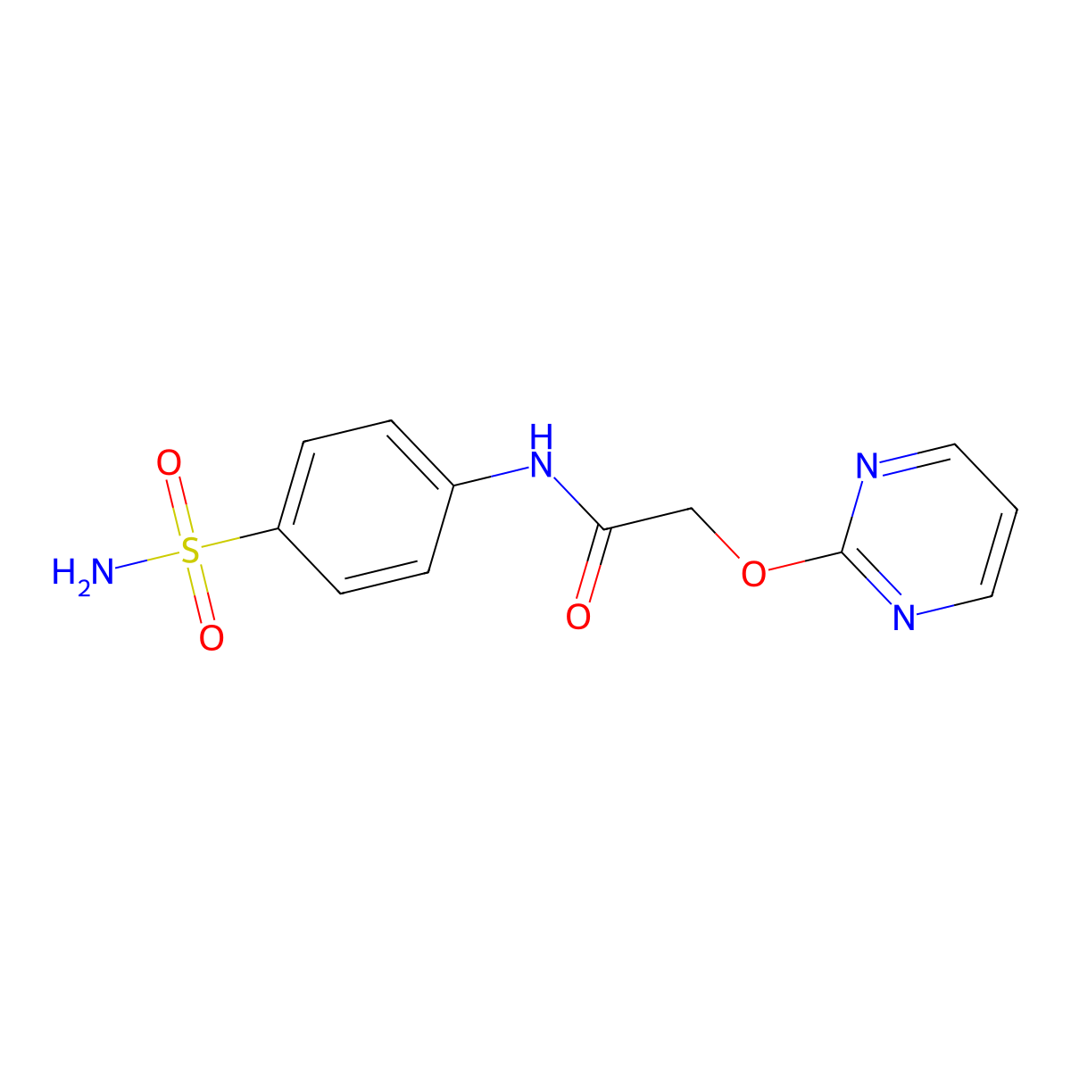 2-(pyrimidin-2-yloxy)-N-(4-sulfamoylphenyl)acetamide molecular structure, CAS 1251573-88-2