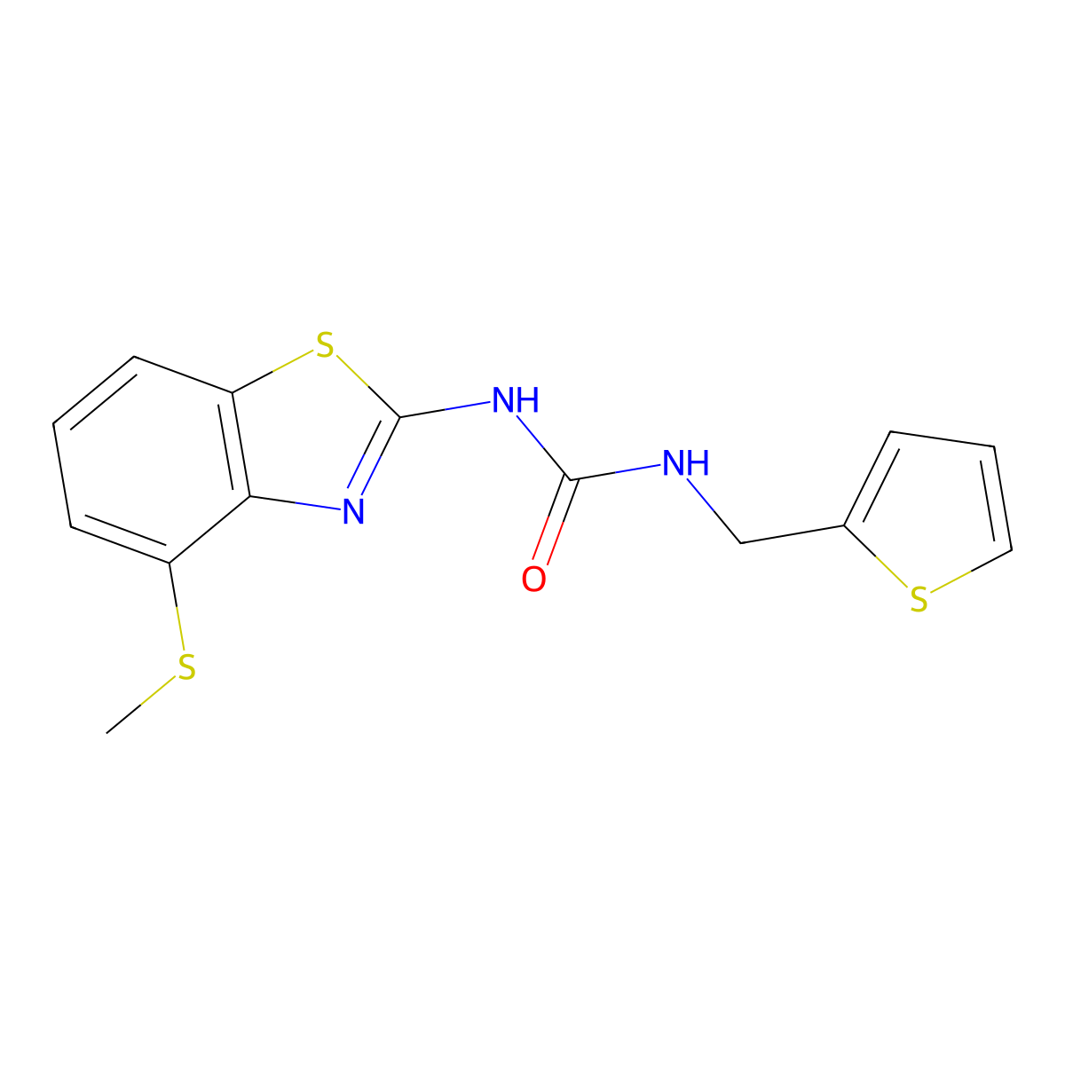 1-(4-(Methylthio)benzo[d]thiazol-2-yl)-3-(thiophen-2-ylmethyl)urea molecular structure, CAS 1251574-83-0
