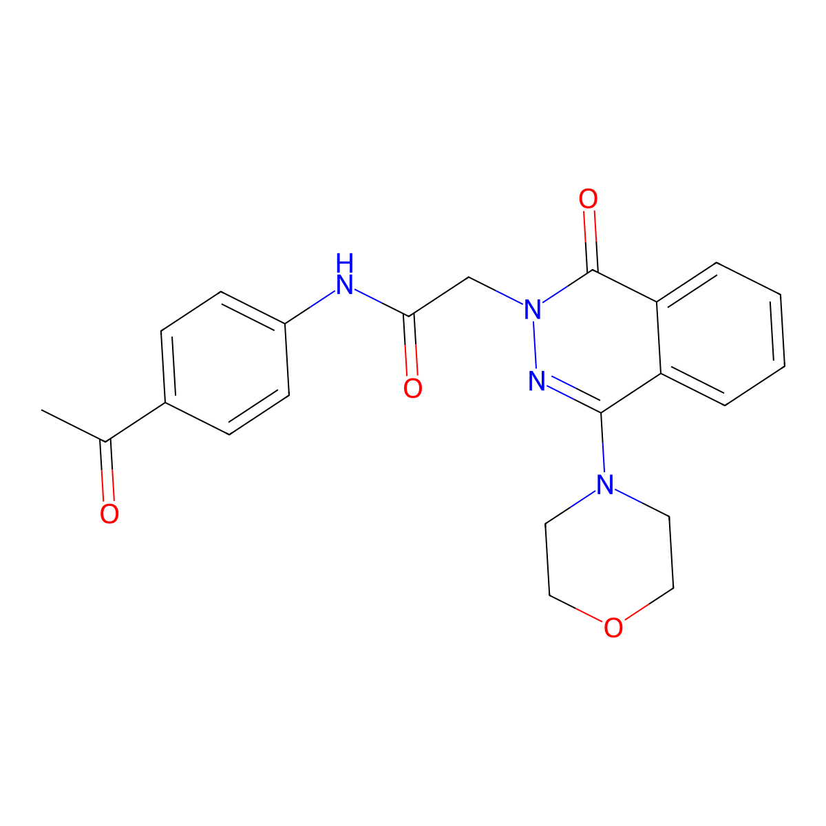 N-(4-acetylphenyl)-2-[4-(morpholin-4-yl)-1-oxo-1,2-dihydrophthalazin-2-yl]acetamide molecular structure, CAS 1251574-92-1