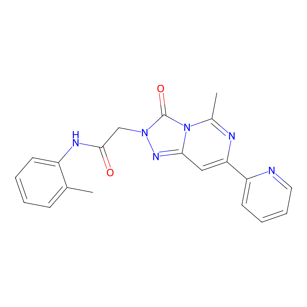 2-[5-methyl-3-oxo-7-(pyridin-2-yl)-2H,3H-[1,2,4]triazolo[4,3-c]pyrimidin-2-yl]-N-(2-methylphenyl)acetamide molecular structure, CAS 1251574-99-8