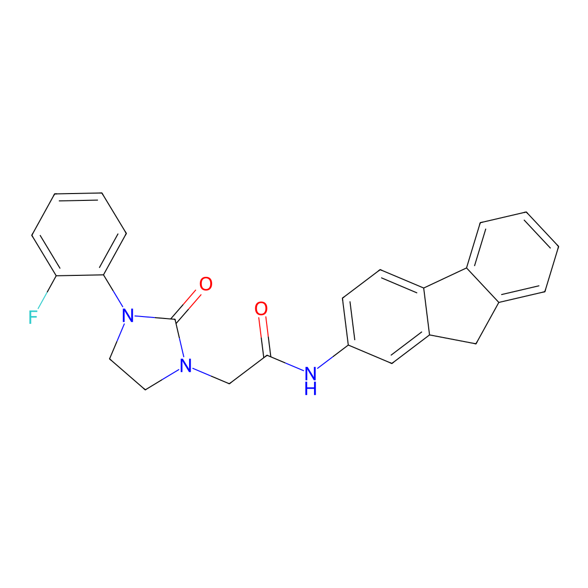 N-(9H-fluoren-2-yl)-2-[3-(2-fluorophenyl)-2-oxoimidazolidin-1-yl]acetamide molecular structure, CAS 1251575-26-4